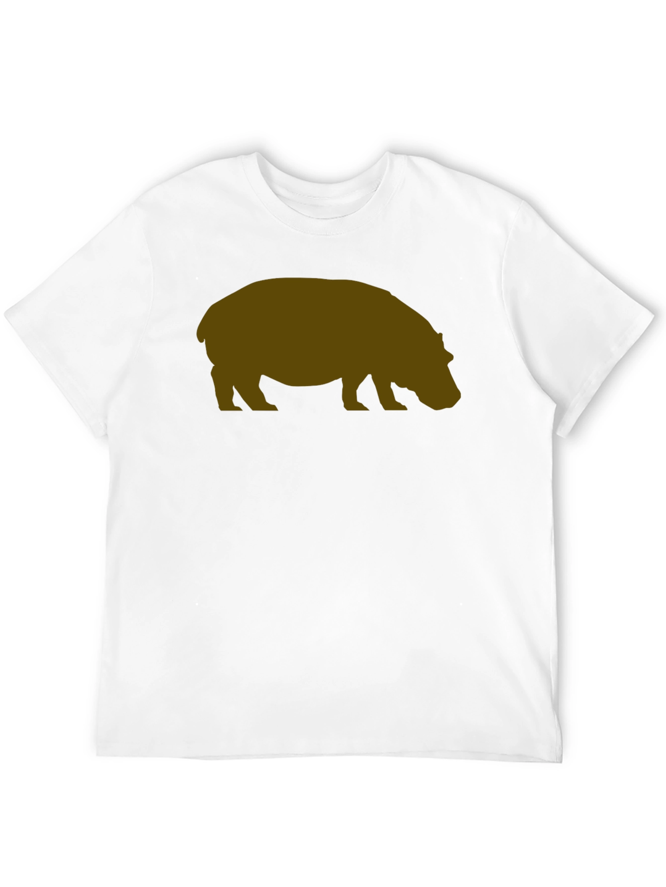 Black Hippo Silhouette Graphic T-Shirt - Casual Style view 12