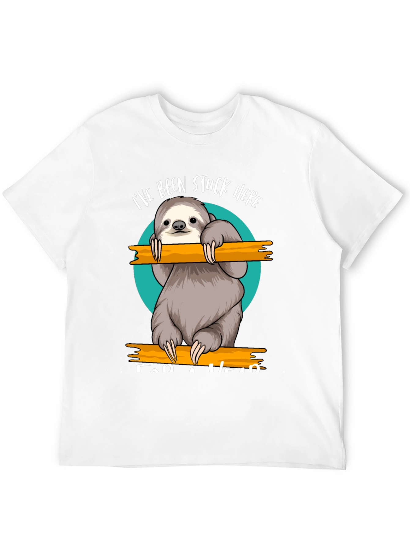 Black Stuck Here Sloth Graphic Tee - Relaxed Fit view 12