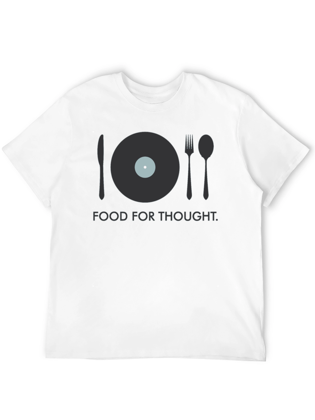 Black Food for Thought T-Shirt - Novelty Music Inspired Tee view 12