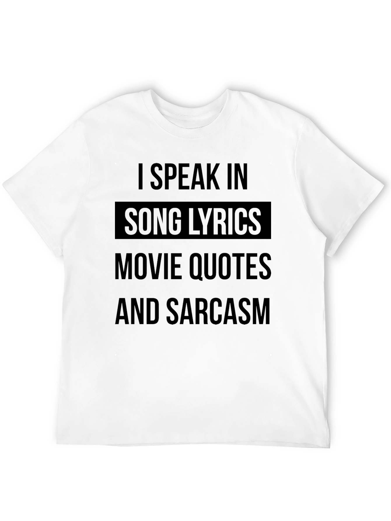 Black I Speak In Song Lyrics Men's T-Shirt view 12