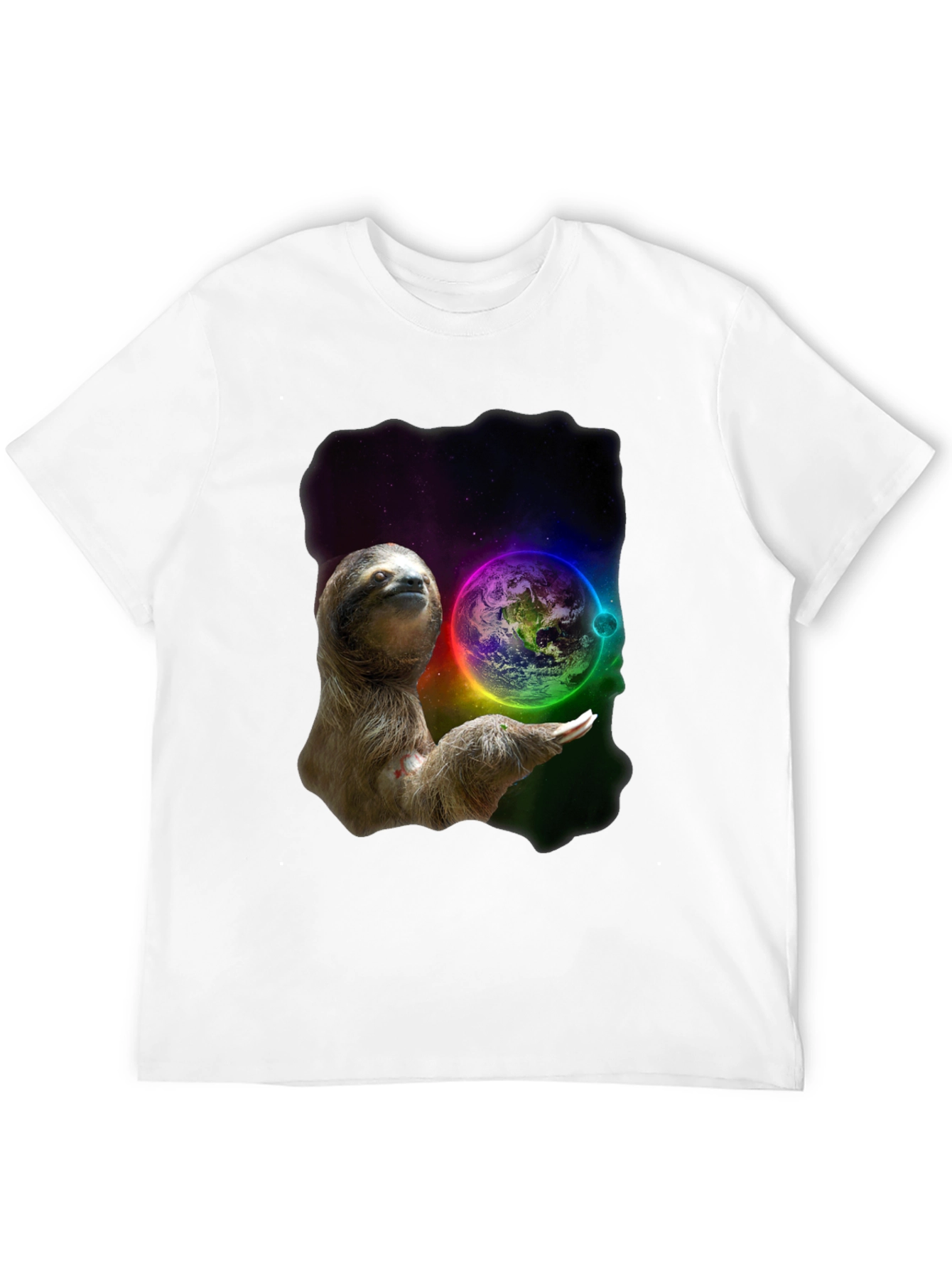 Black Cosmic Sloth T-Shirt -  Planet Protector Design view 12