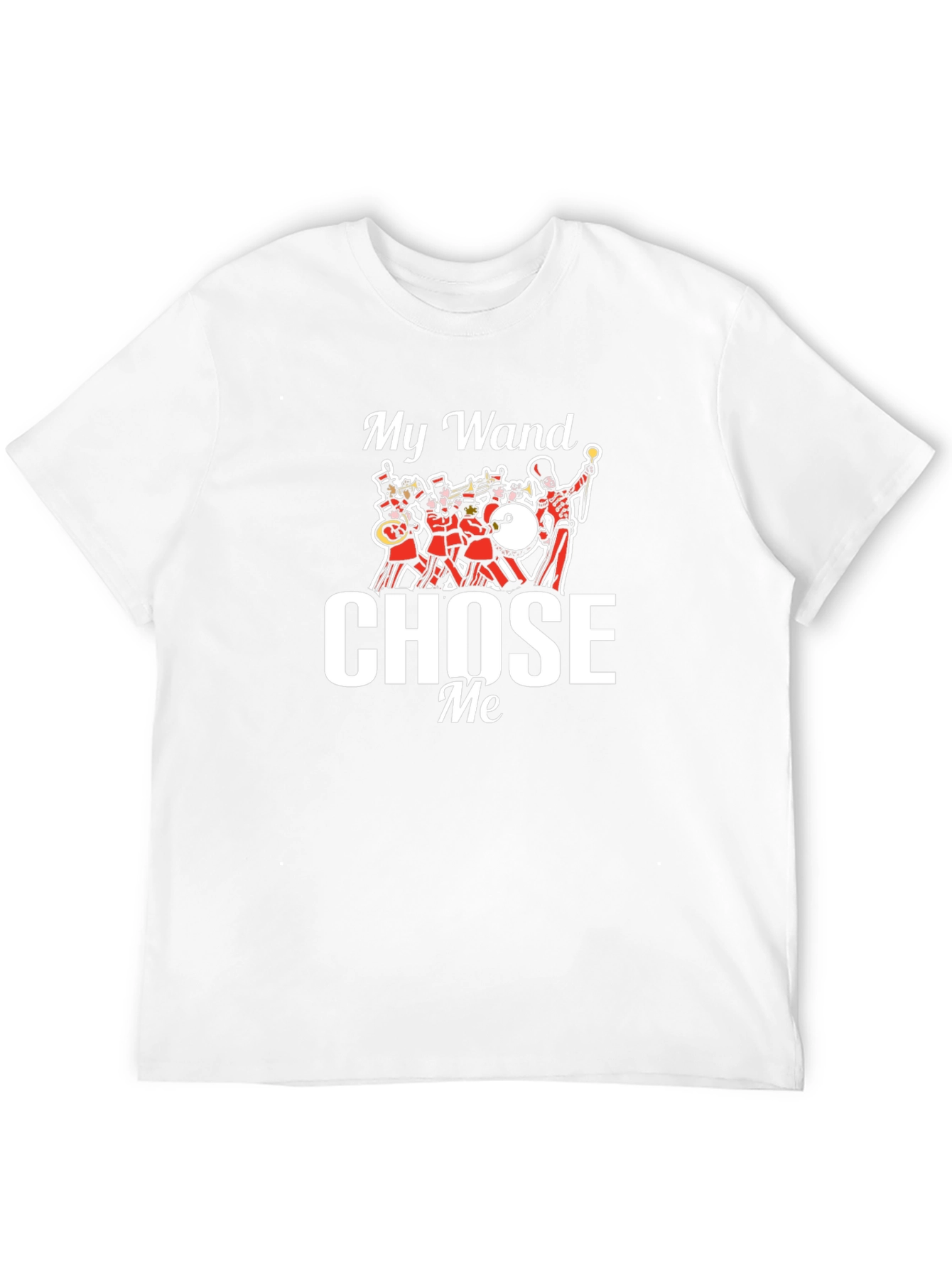 Black My Wand Chose Me Funny Band Graphic T-Shirt view 12