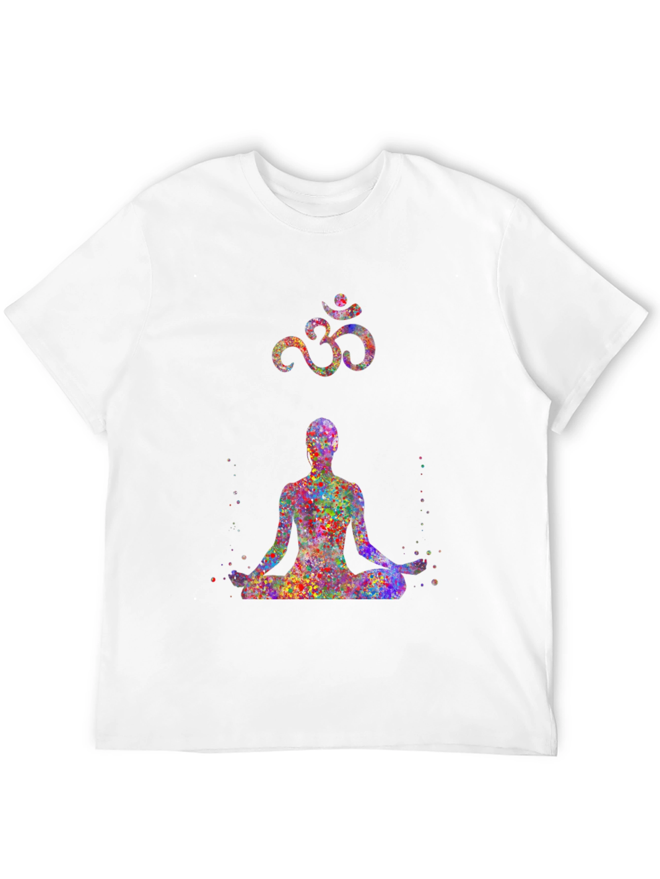 Black Yoga Om Symbol Graphic T-Shirt view 12