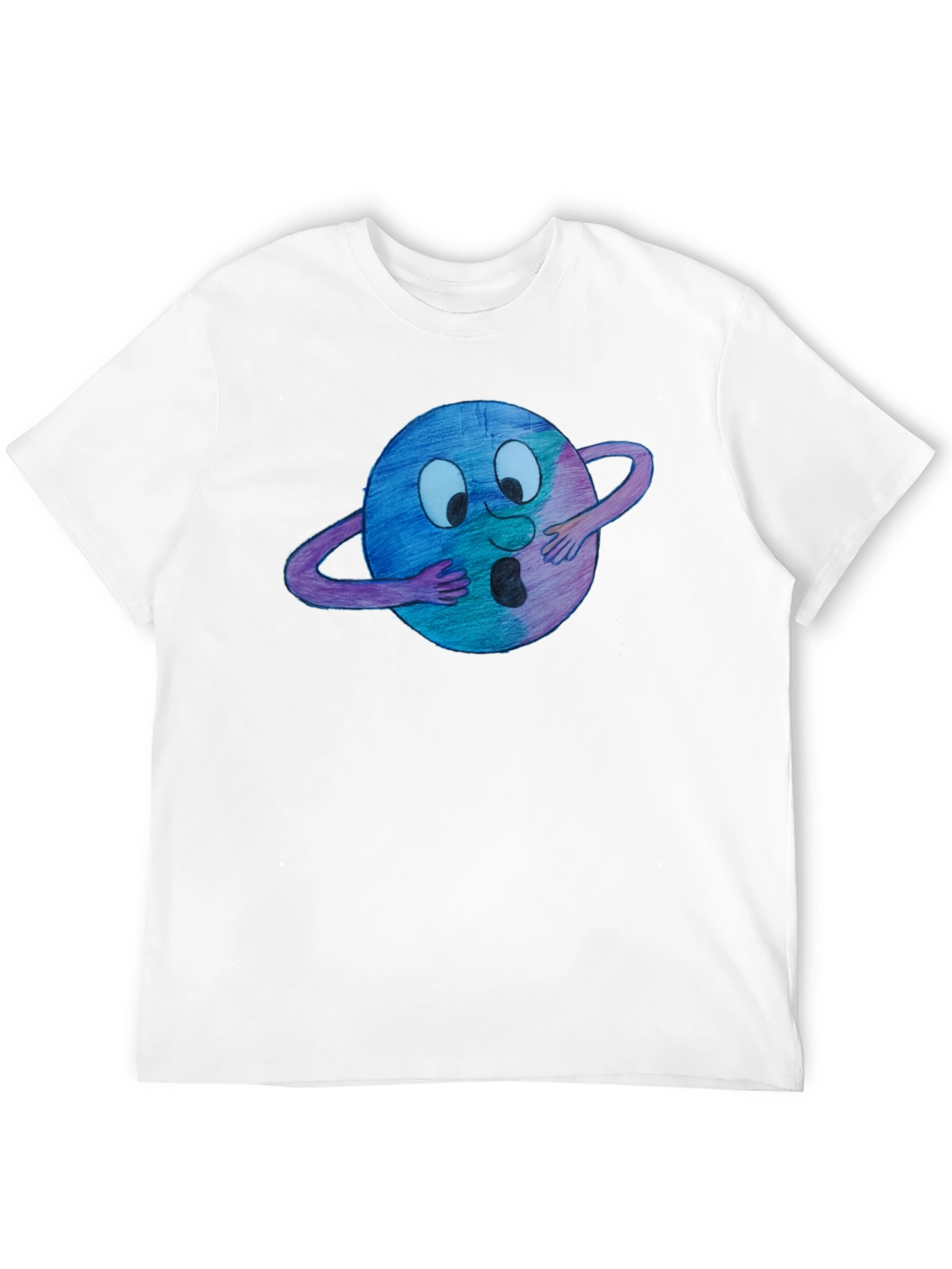 Black Cartoon Planet T-Shirt view 12