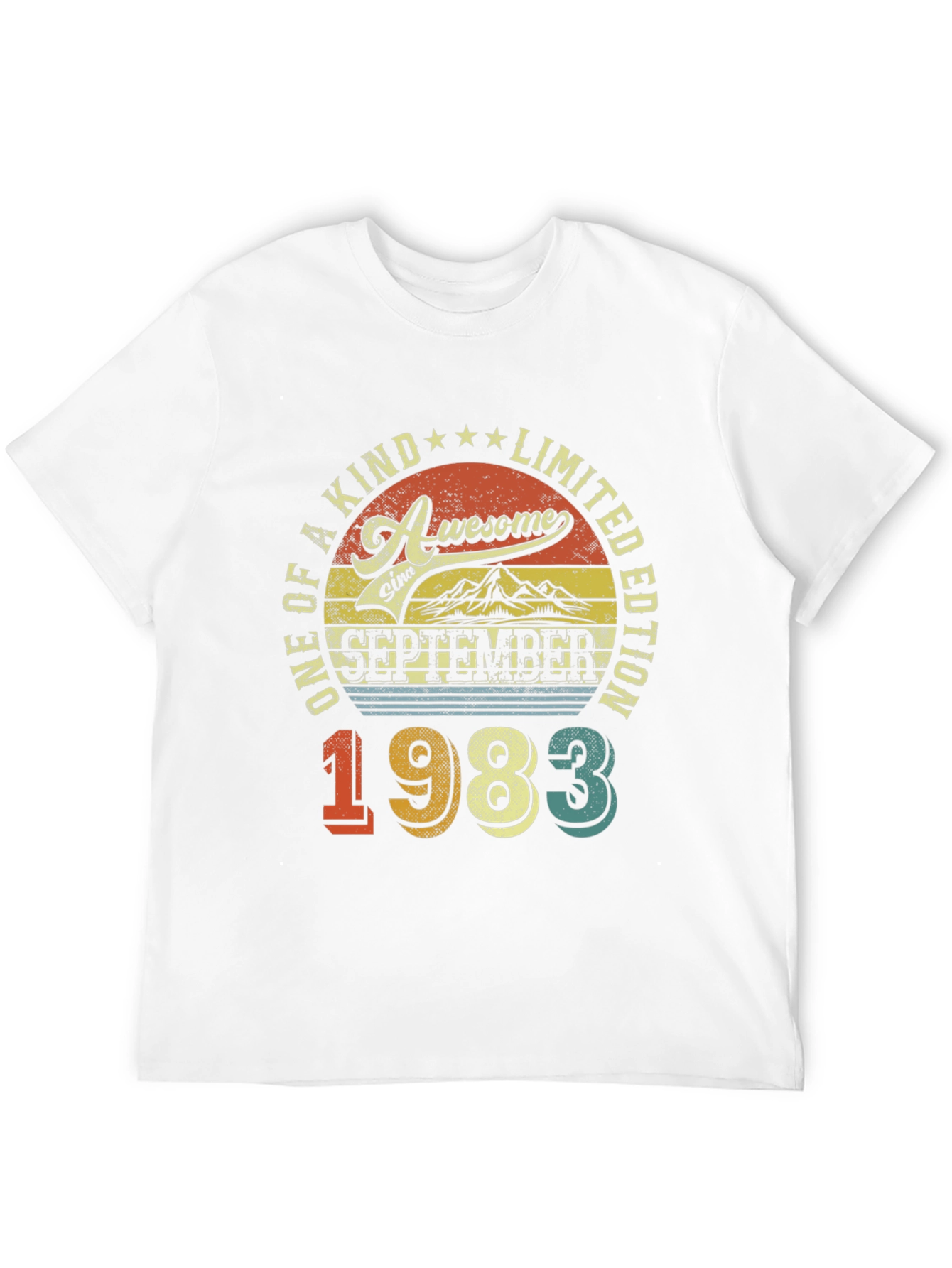 Black Awesome Since September 1983 T-Shirt view 12