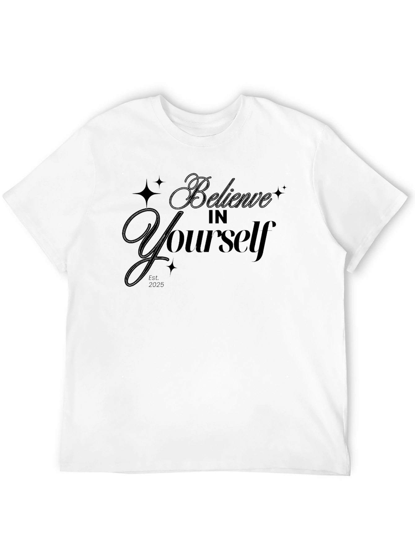 Black Believe In Yourself Black T-Shirt view 12