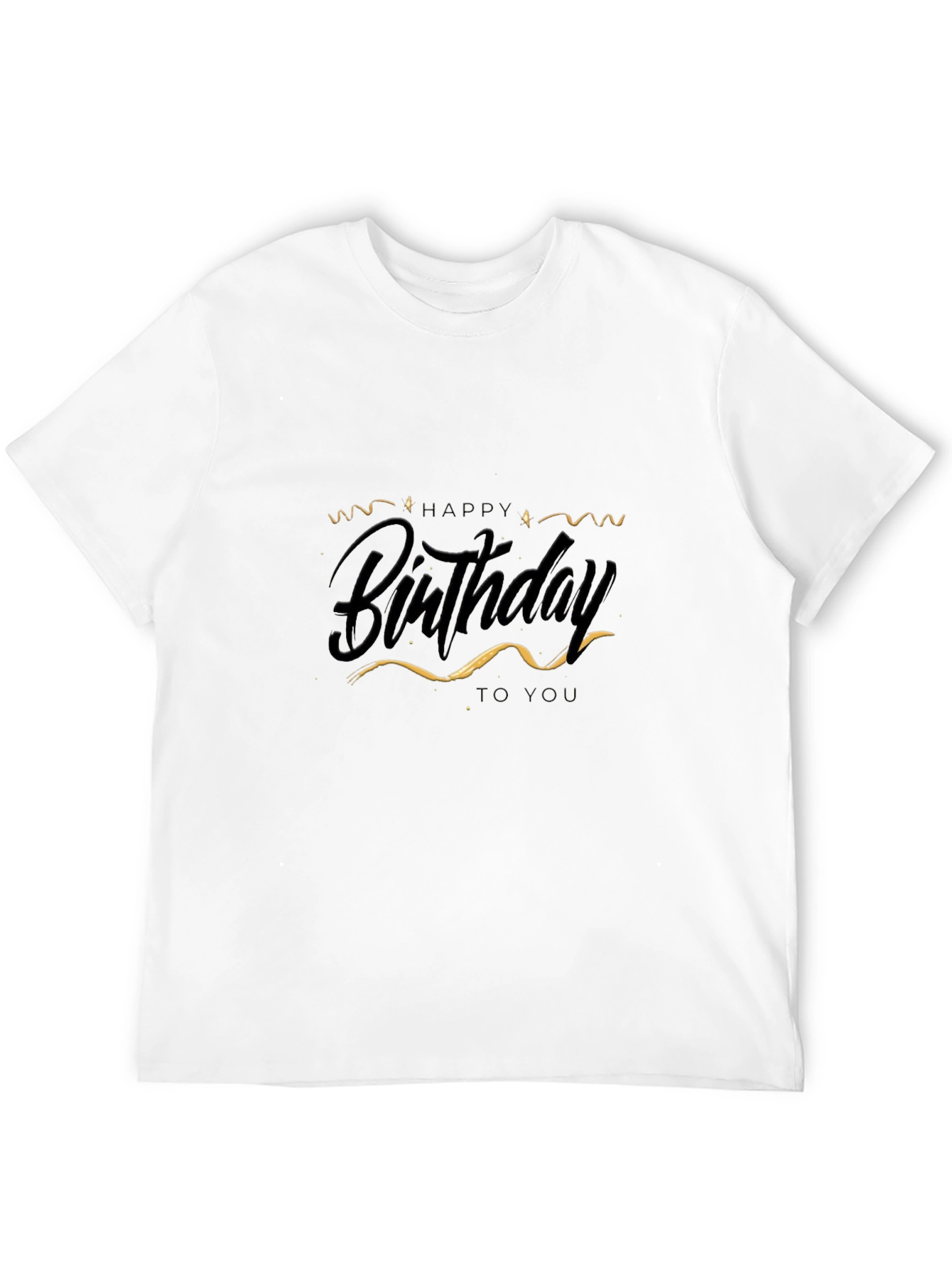 Black Happy Birthday Black Graphic Tee for Men view 12