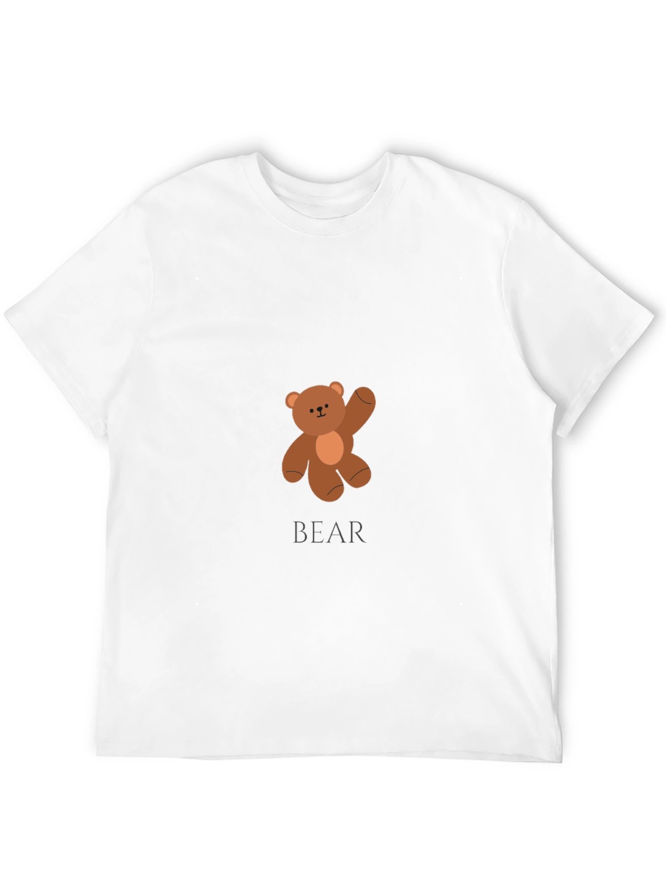 Black Men's Black Teddy Bear Graphic T-Shirt view 12