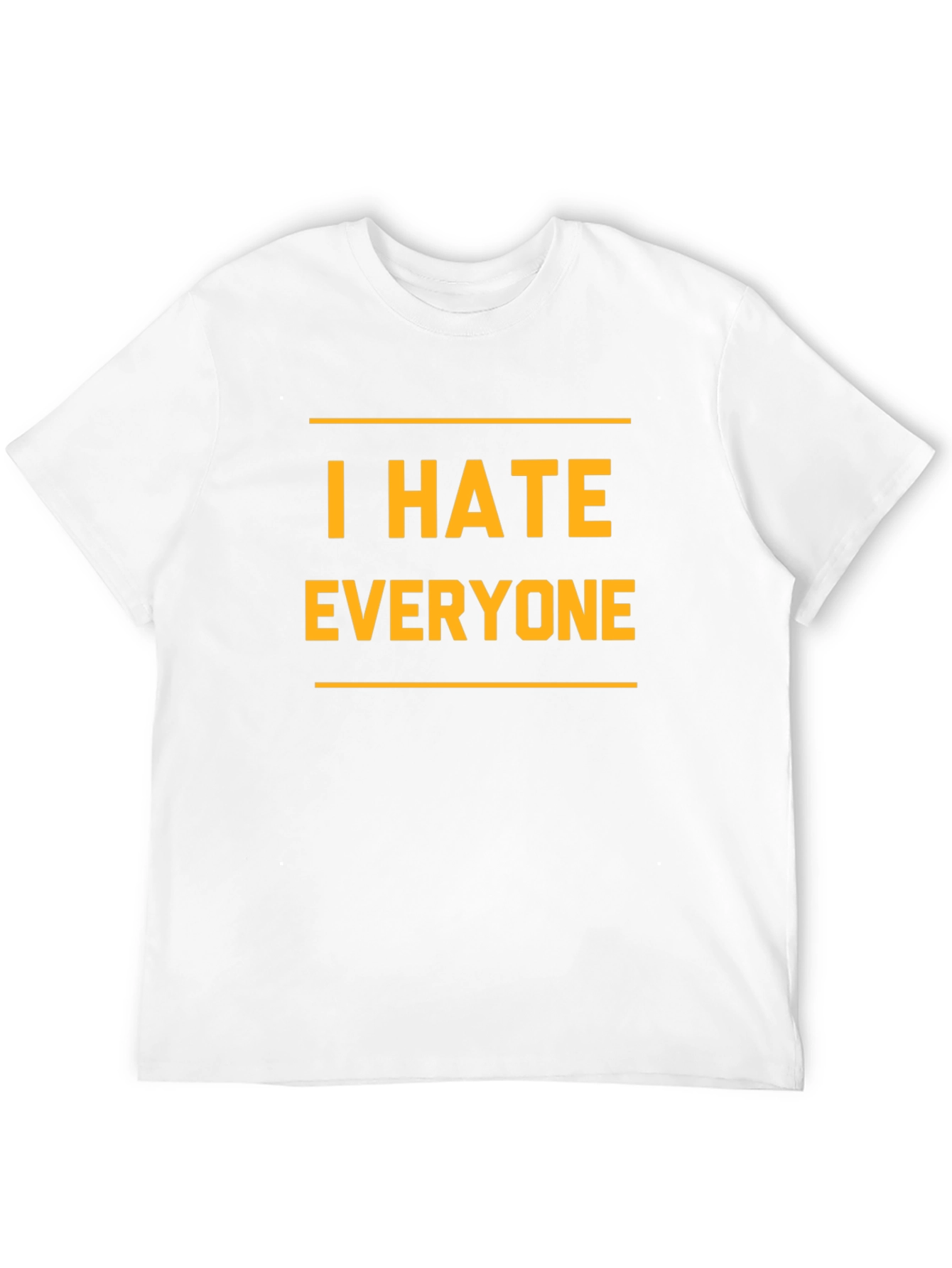 Black I Hate Everyone Graphic T-Shirt - Black Novelty Tee view 12