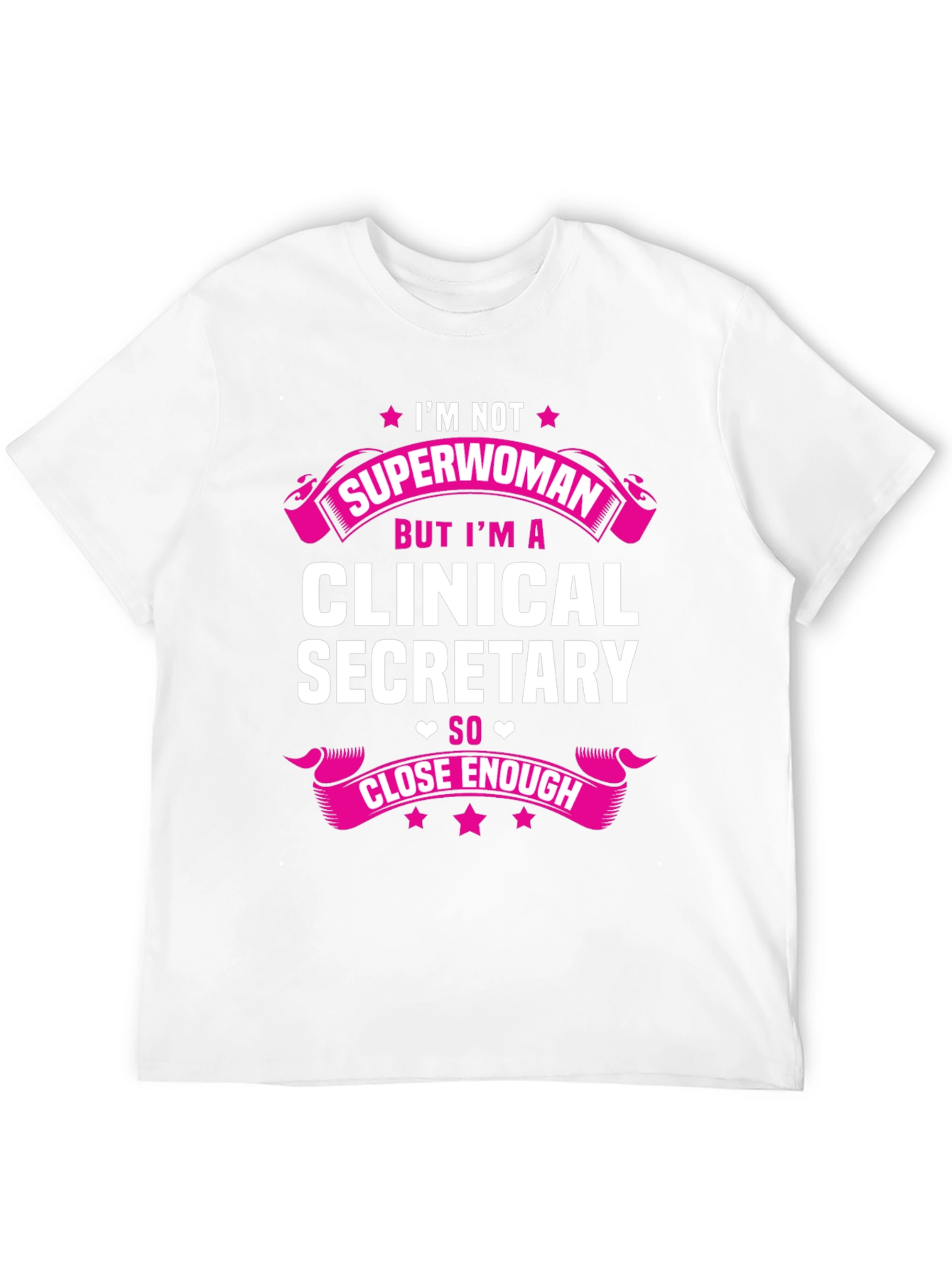 Black Clinical Secretary Graphic Tee - Superwoman Close Enough view 12