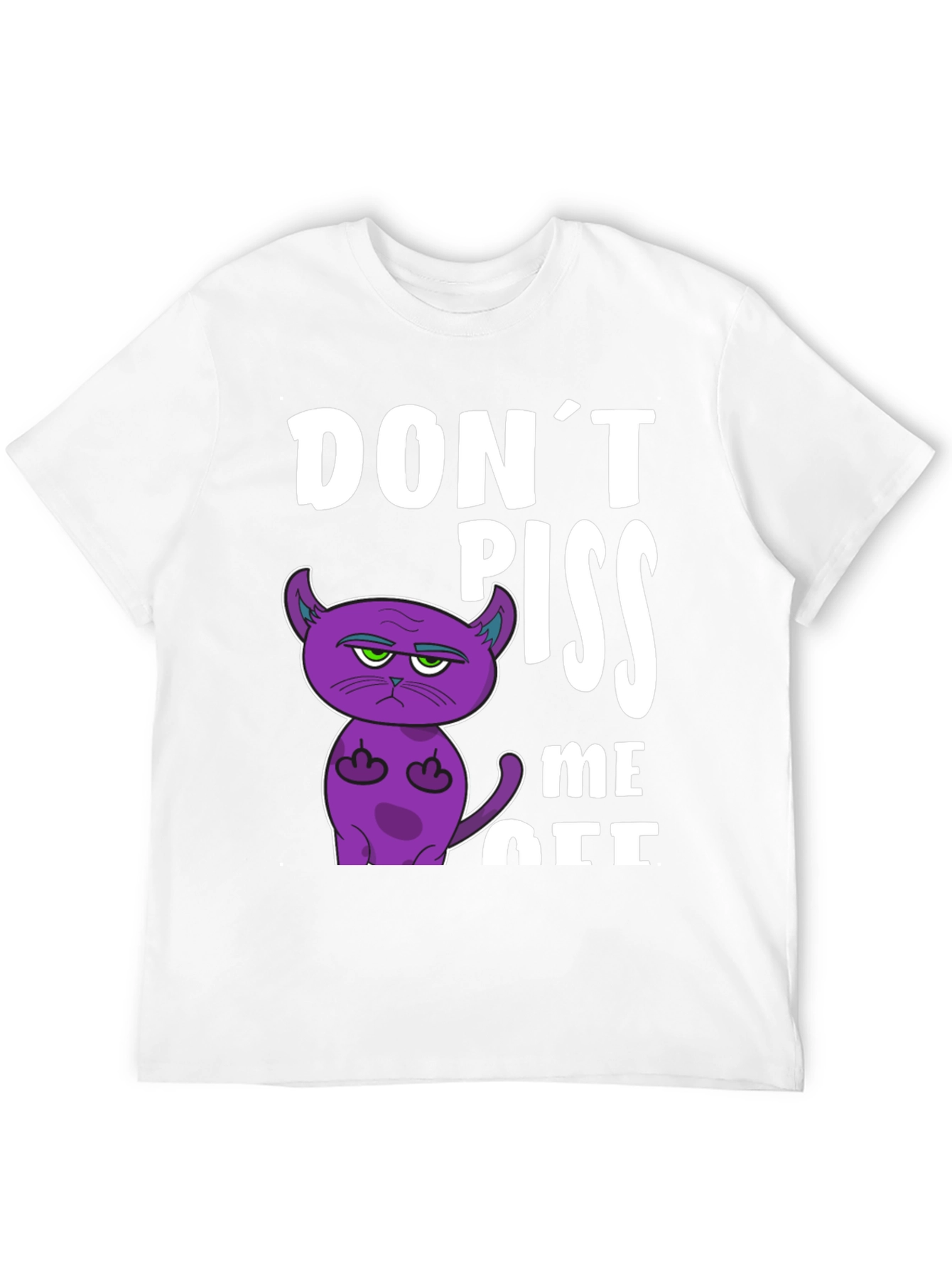 Black Don't Piss Me Off Funny Cat T-Shirt view 12