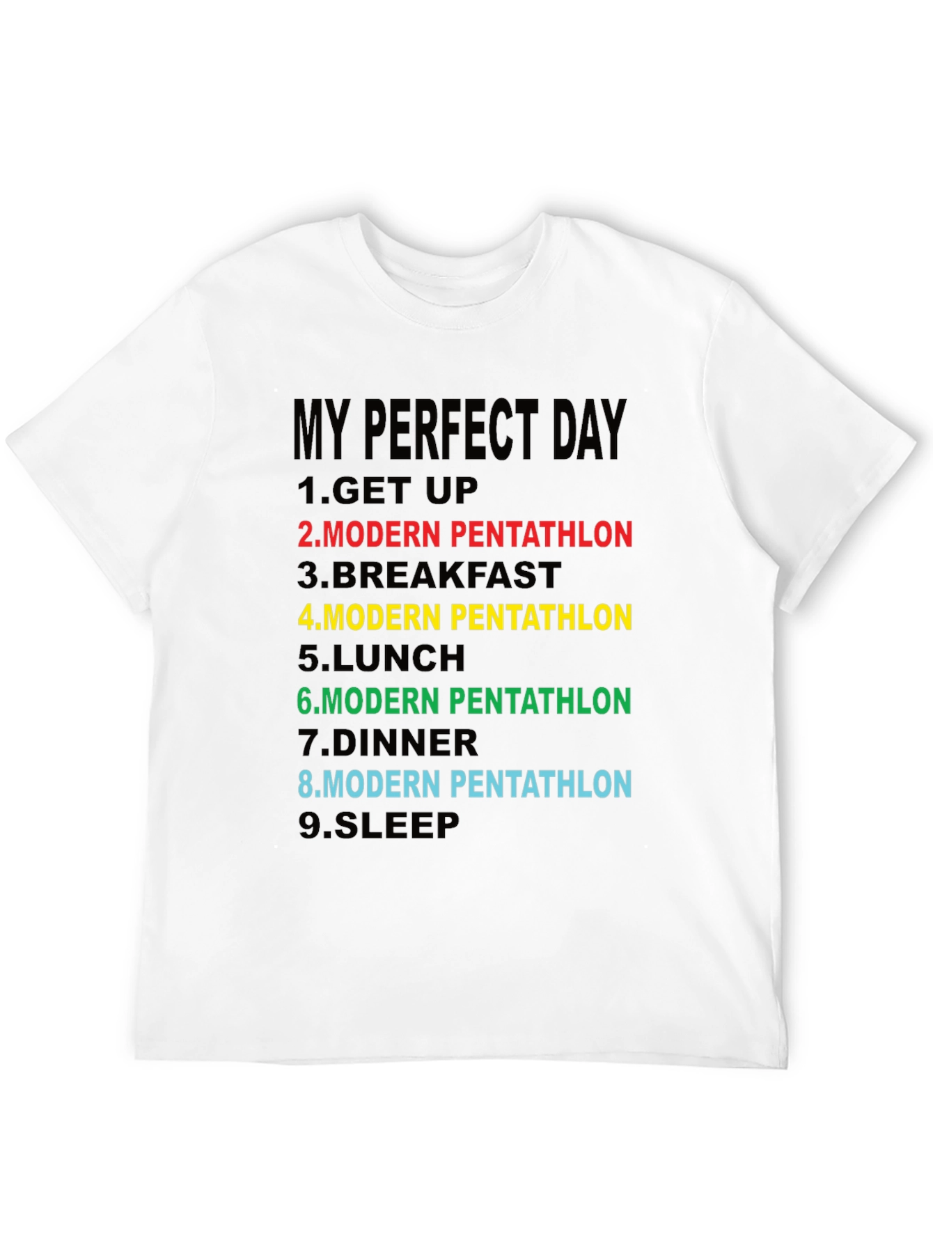 Black Modern Pentathlon Perfect Day T-Shirt view 12