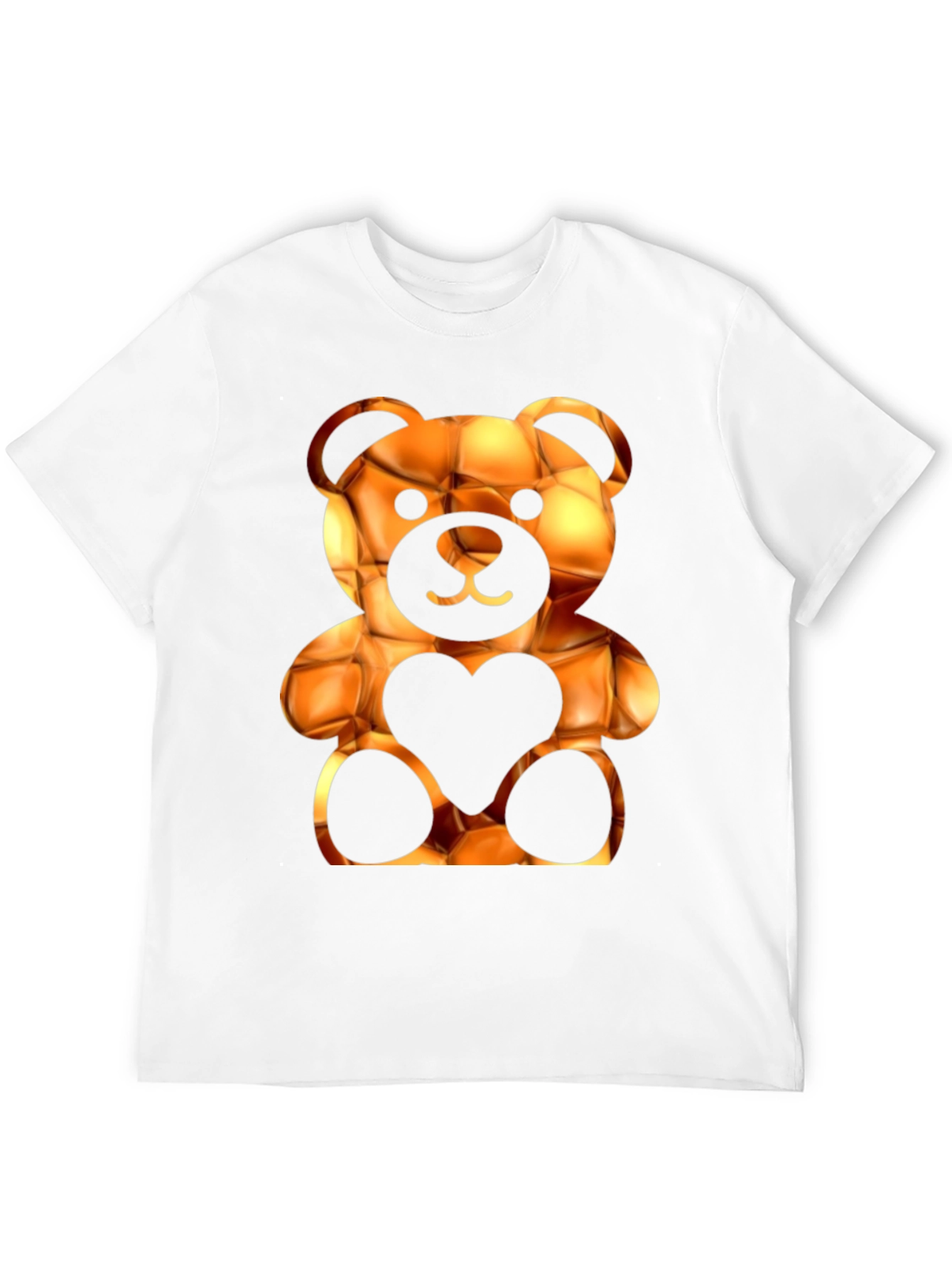 Black Trendy Black Bear Heart Graphic Tee view 12