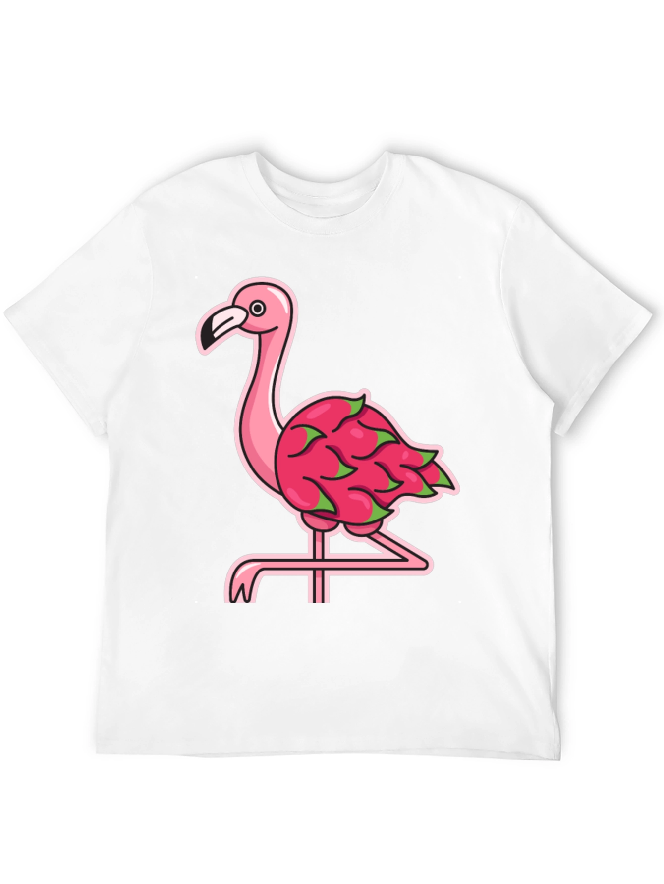 Black Flamingo Dragon Fruit Graphic Tee view 12