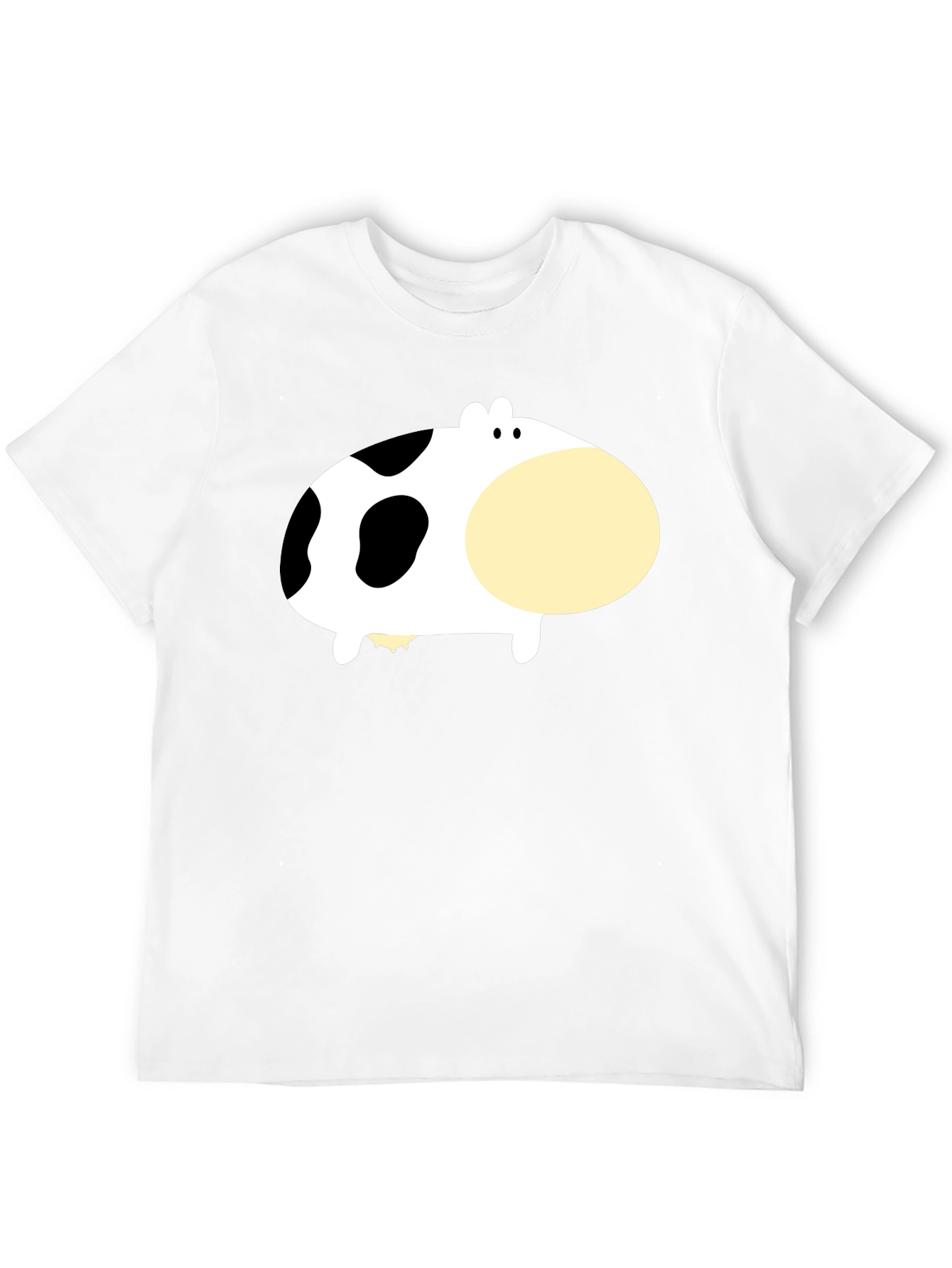 Black Cute Cartoon Cow Graphic Tee - Black view 12