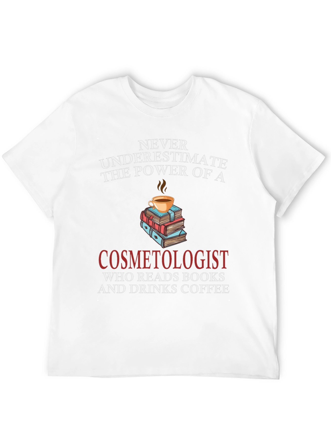 Black Cosmetologist Coffee & Books T-Shirt view 12