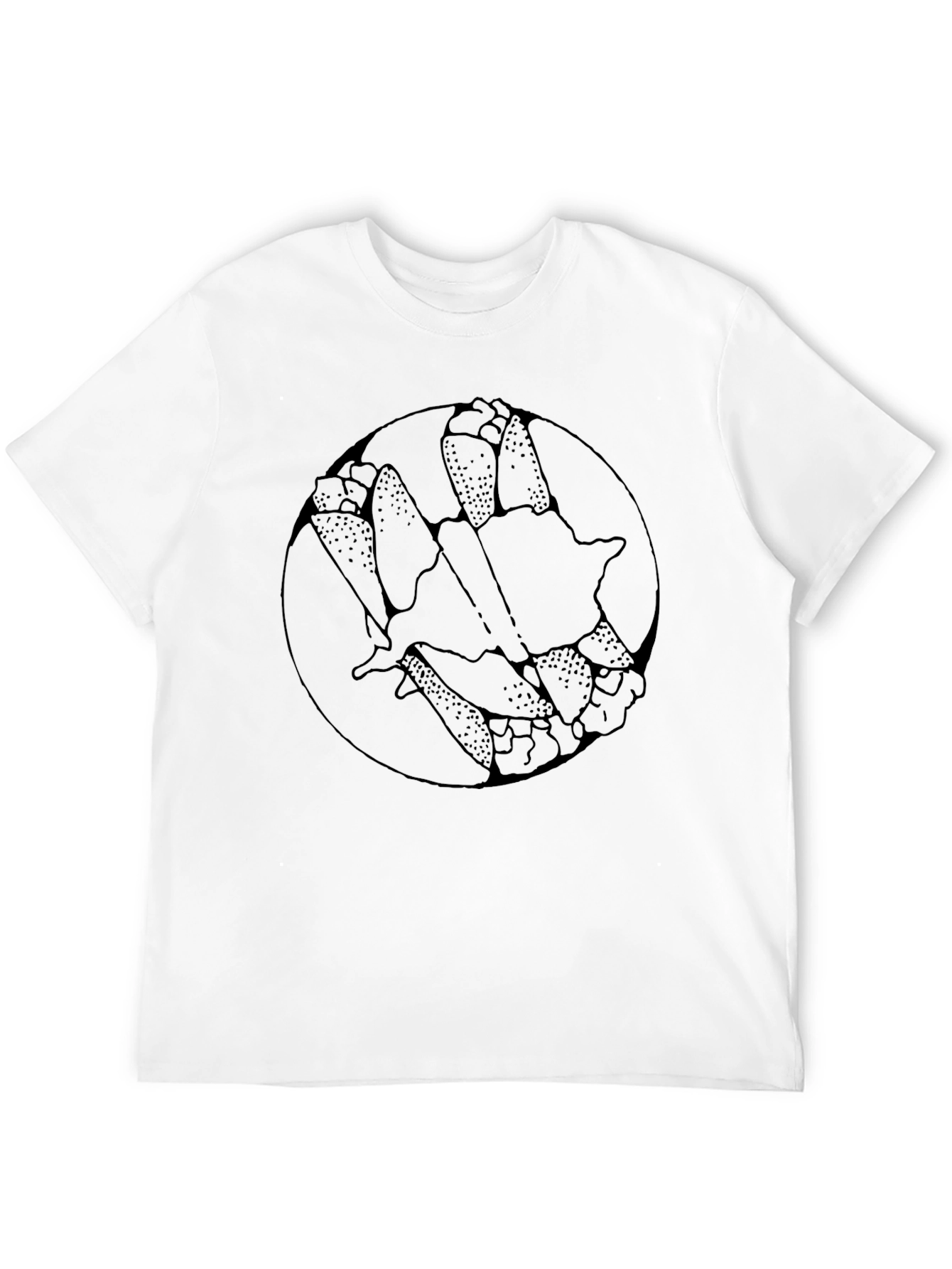 Black Cannoli Circle Graphic Tee - Unisex Black T-Shirt view 12