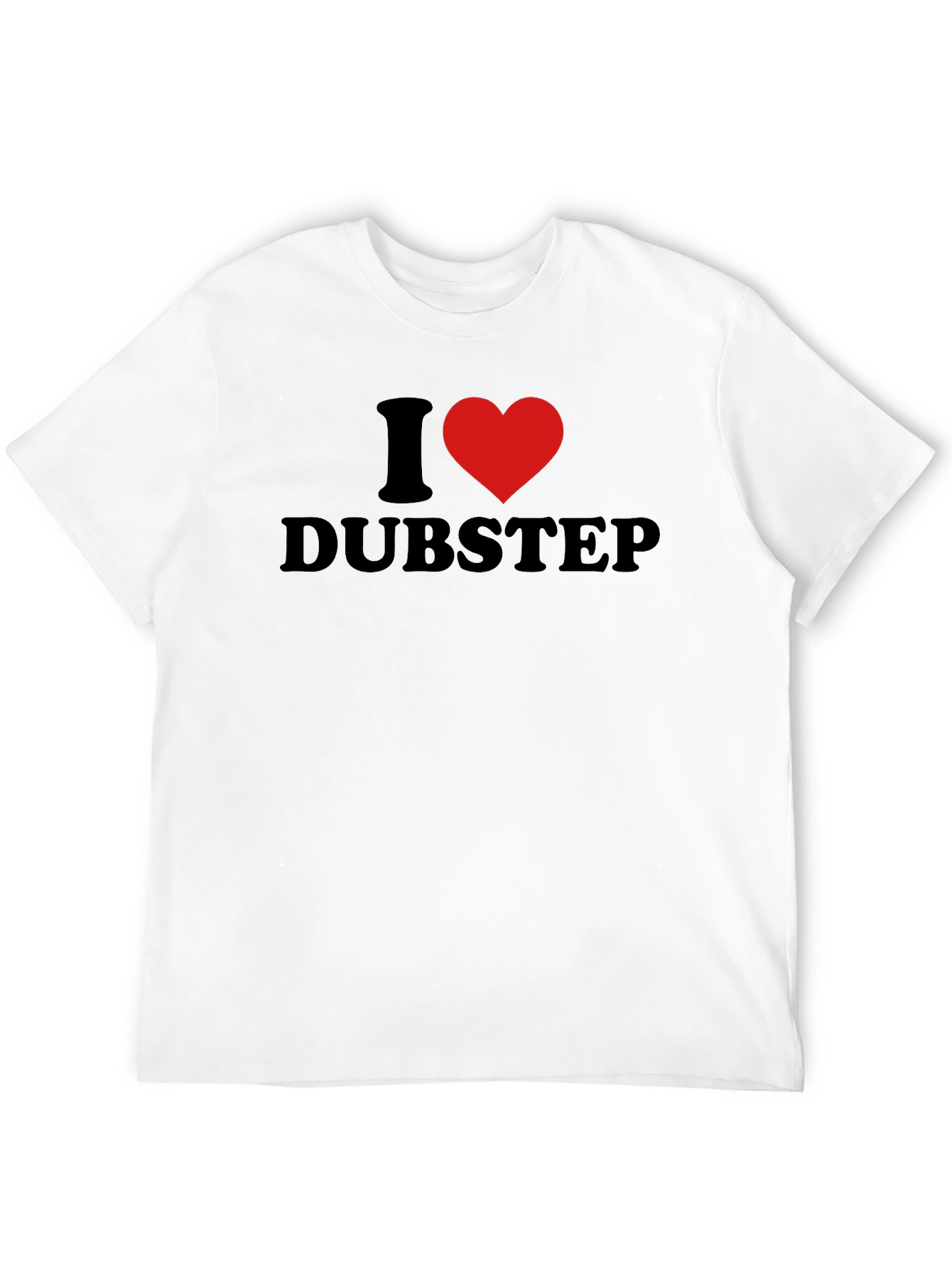 Black I Heart Dubstep Black T-Shirt view 12