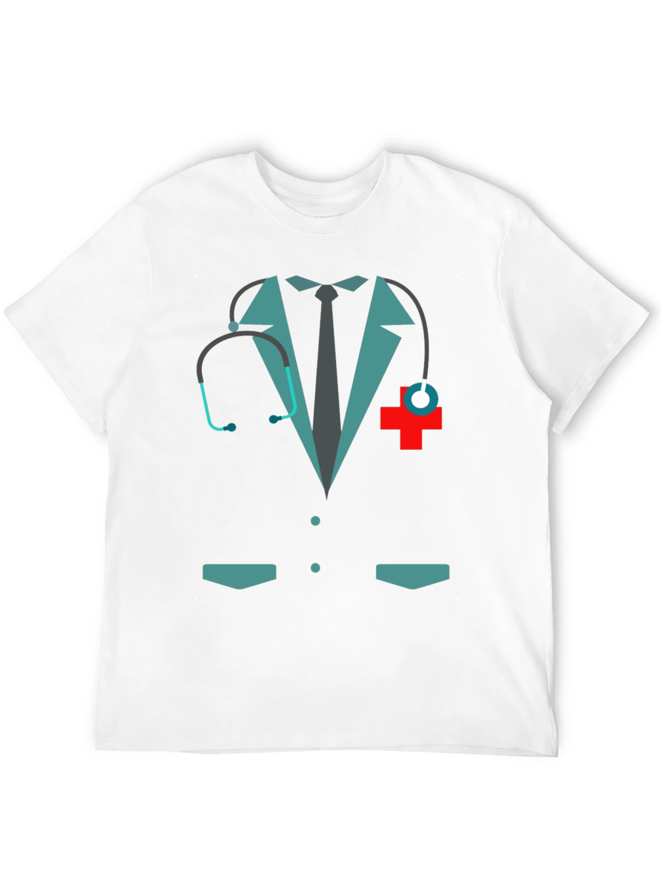 Black Doctor Costume Graphic Tee - Novelty Design view 12