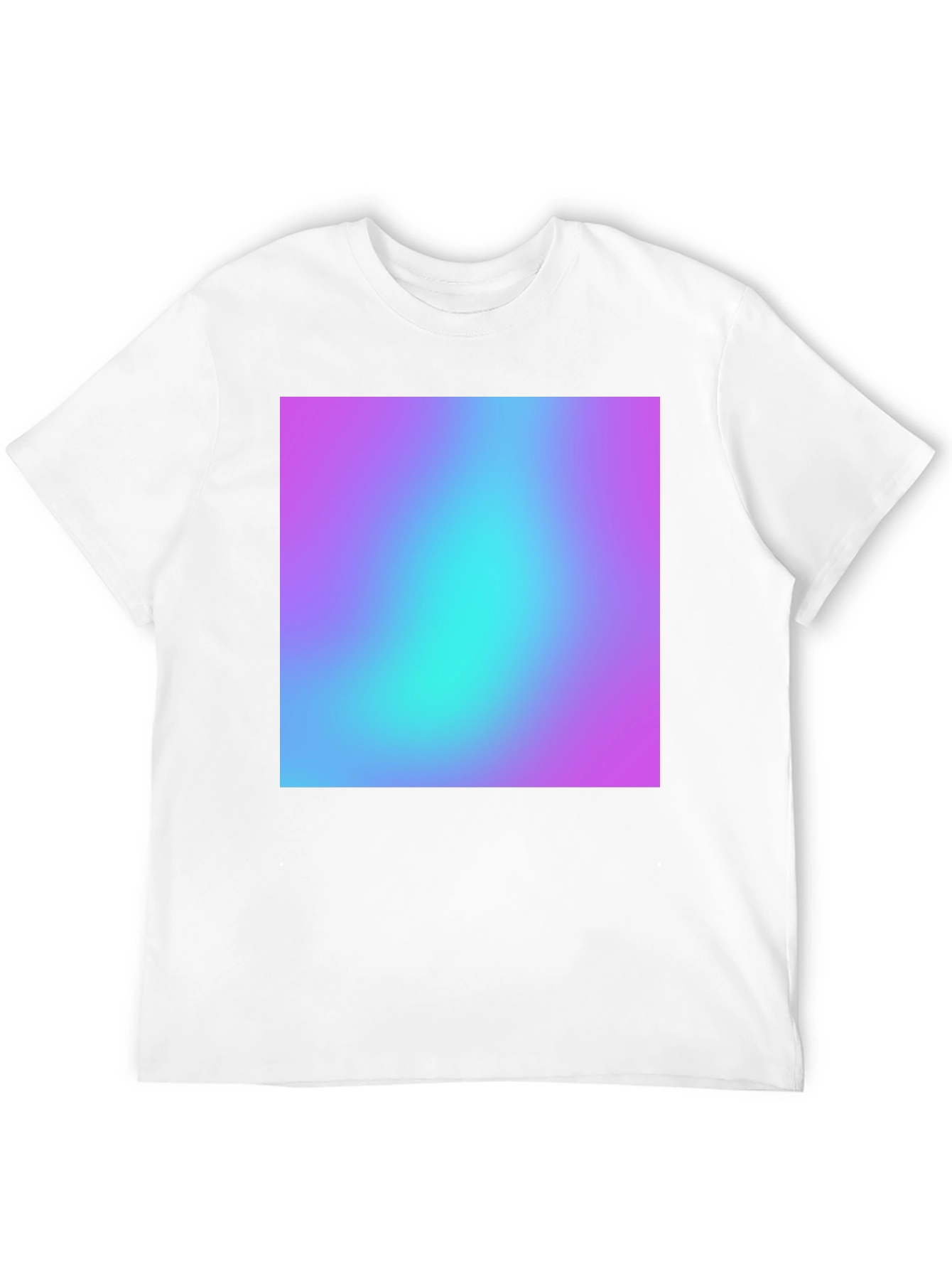 Black Men's Black T-Shirt with Vibrant Gradient Design view 12
