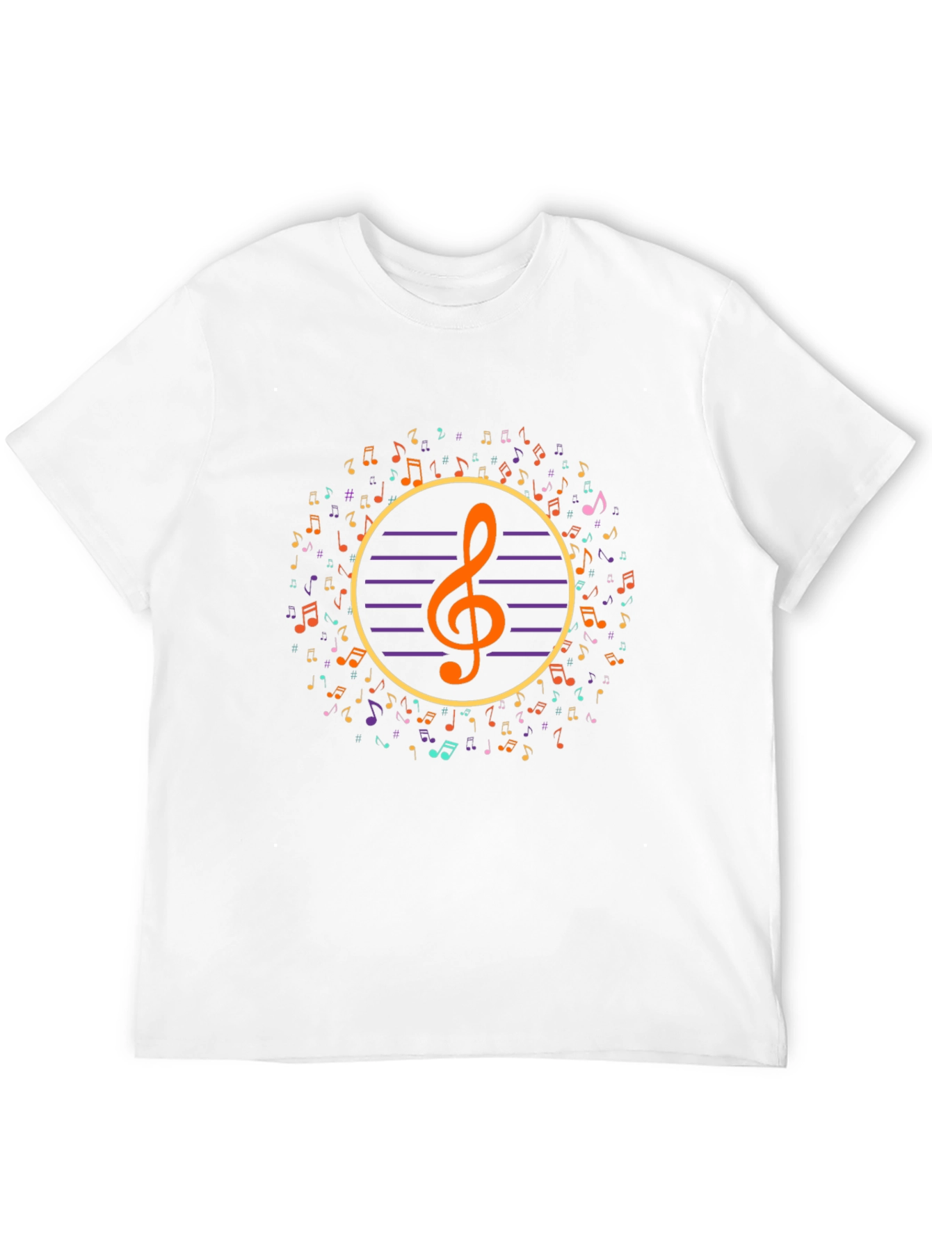 Black Musical Notes Graphic T-Shirt view 12