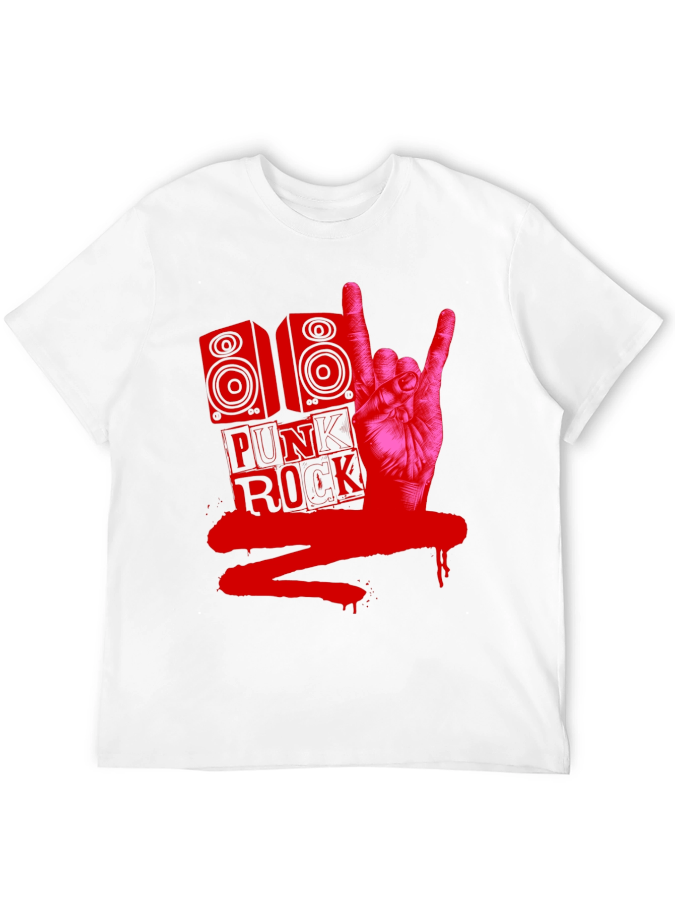 Black Punk Rock Graphic Tee view 12