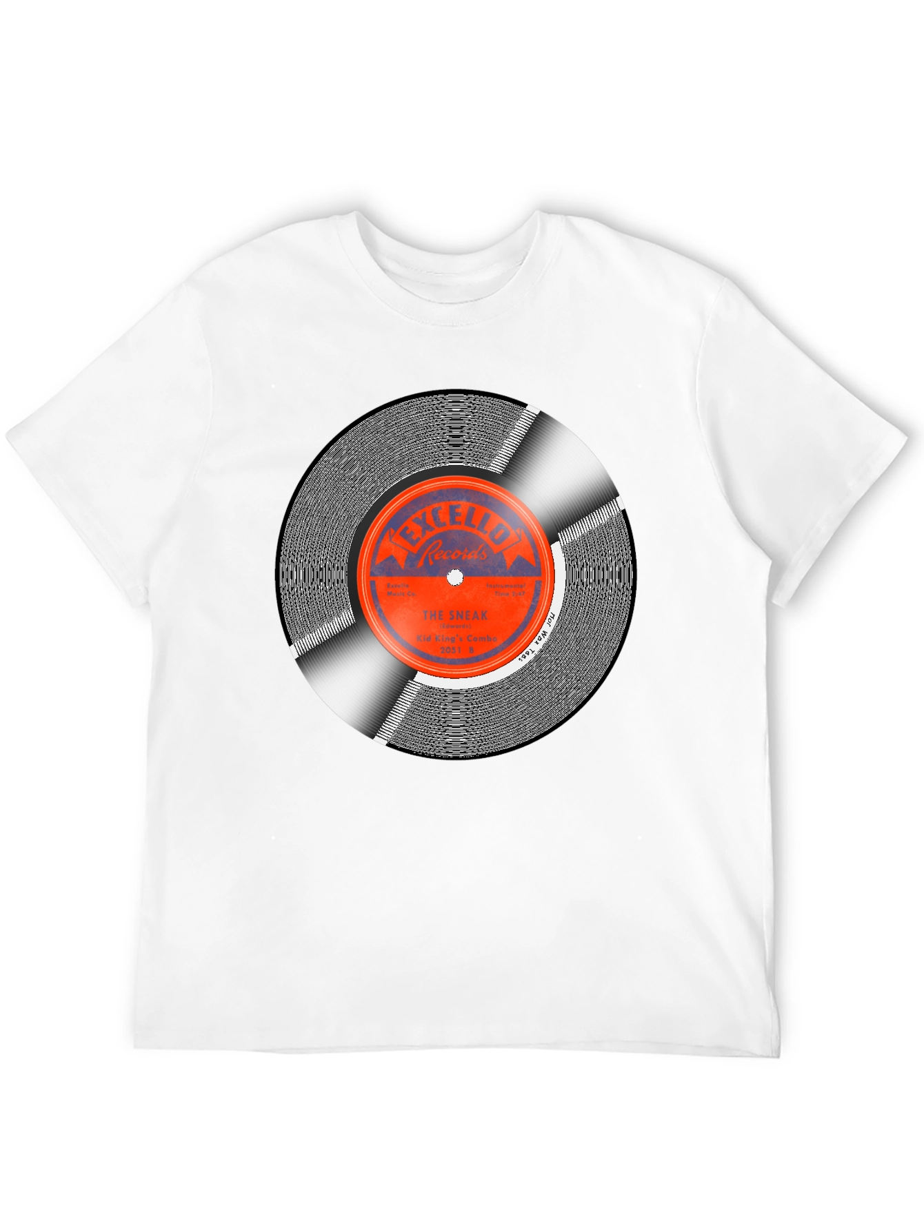 Black Vintage Record Graphic Tee - Retro Music Lover T-Shirt view 12