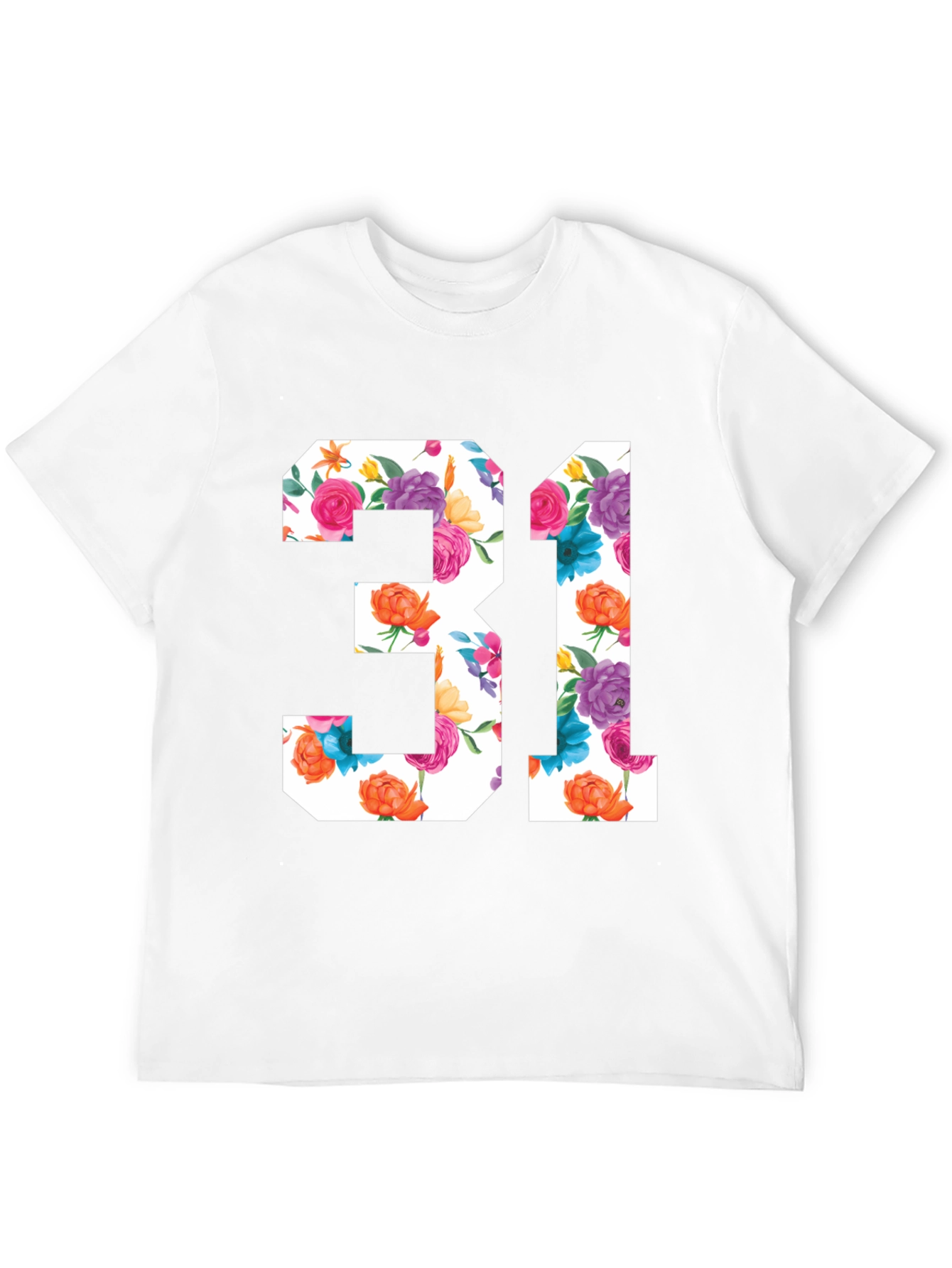 Black Floral Number 31 Graphic T-Shirt view 12