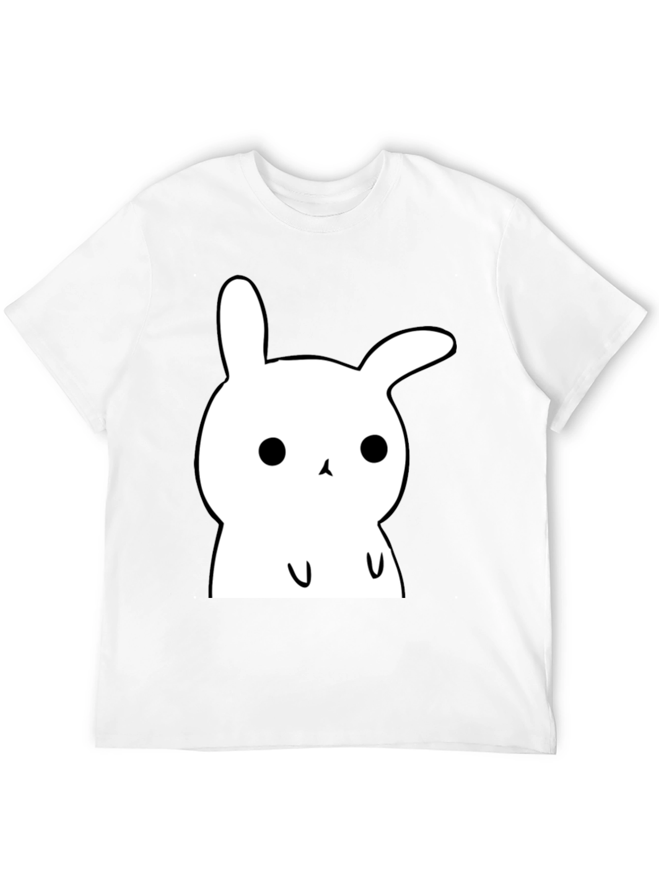 Black Cute Bunny Graphic T-Shirt - Soft Cotton Tee view 12