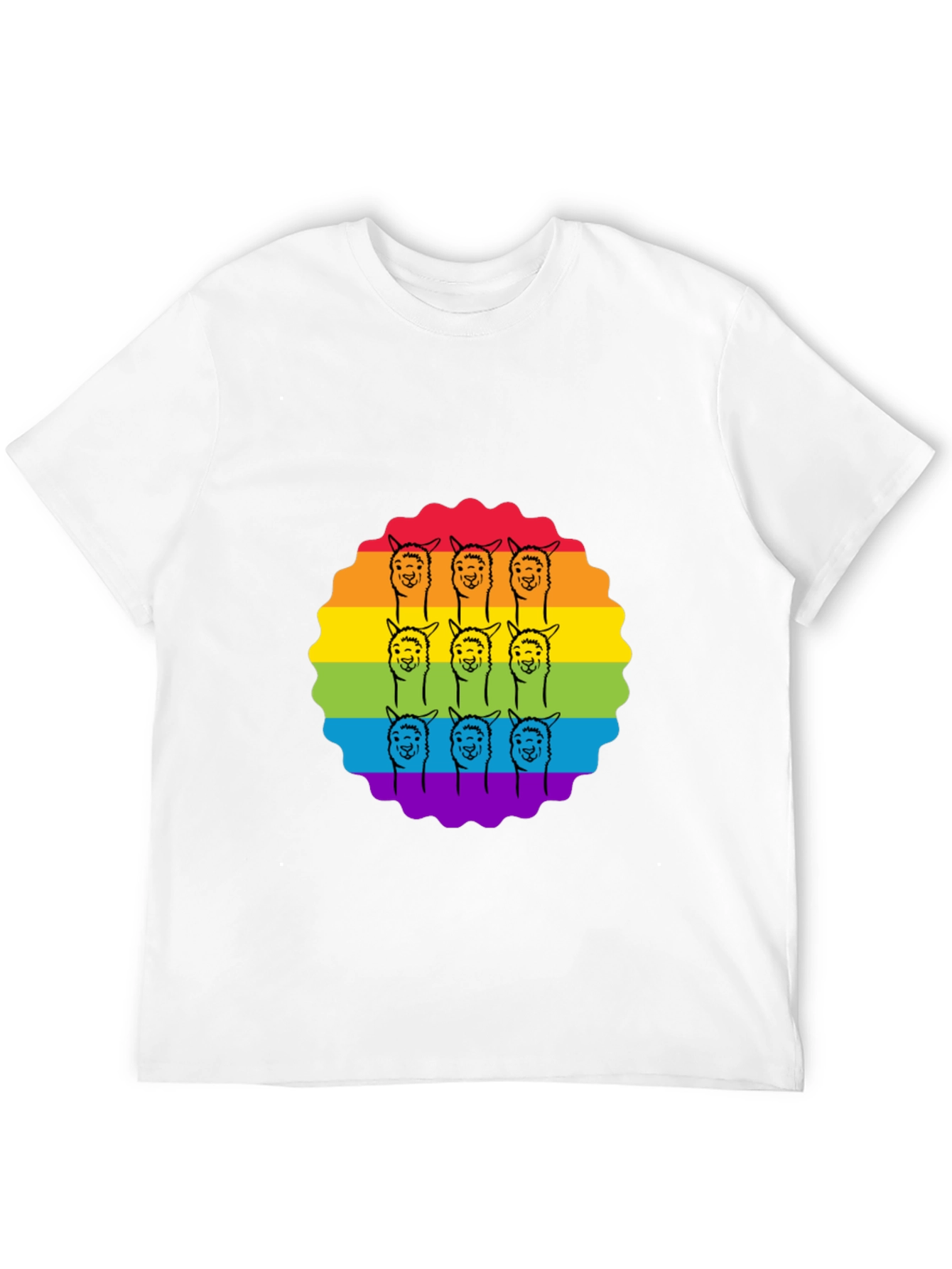 Black Rainbow Alpaca T-Shirt view 12