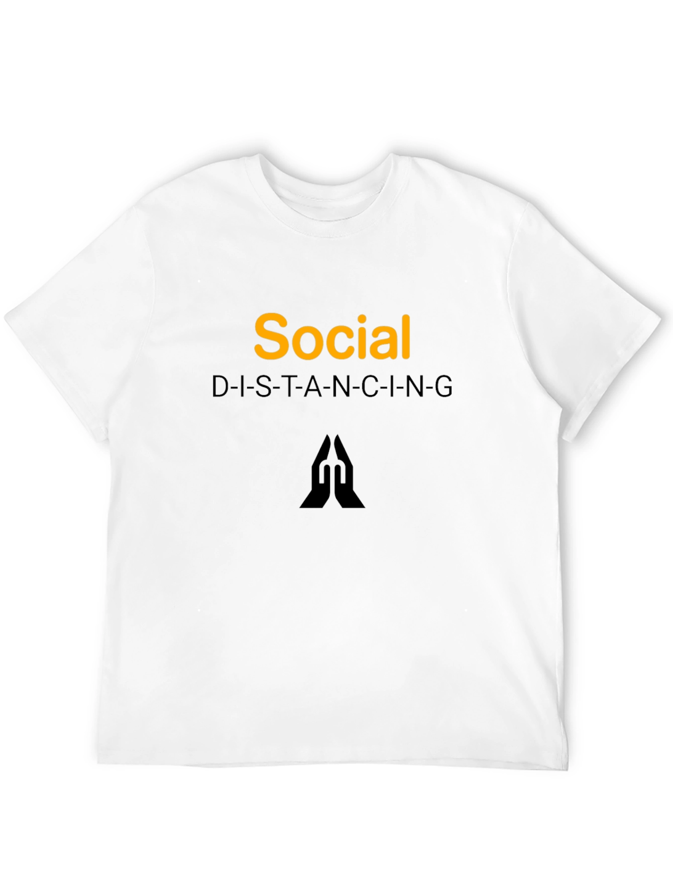 Black Social Distancing Graphic Tee - Black Crew Neck view 12