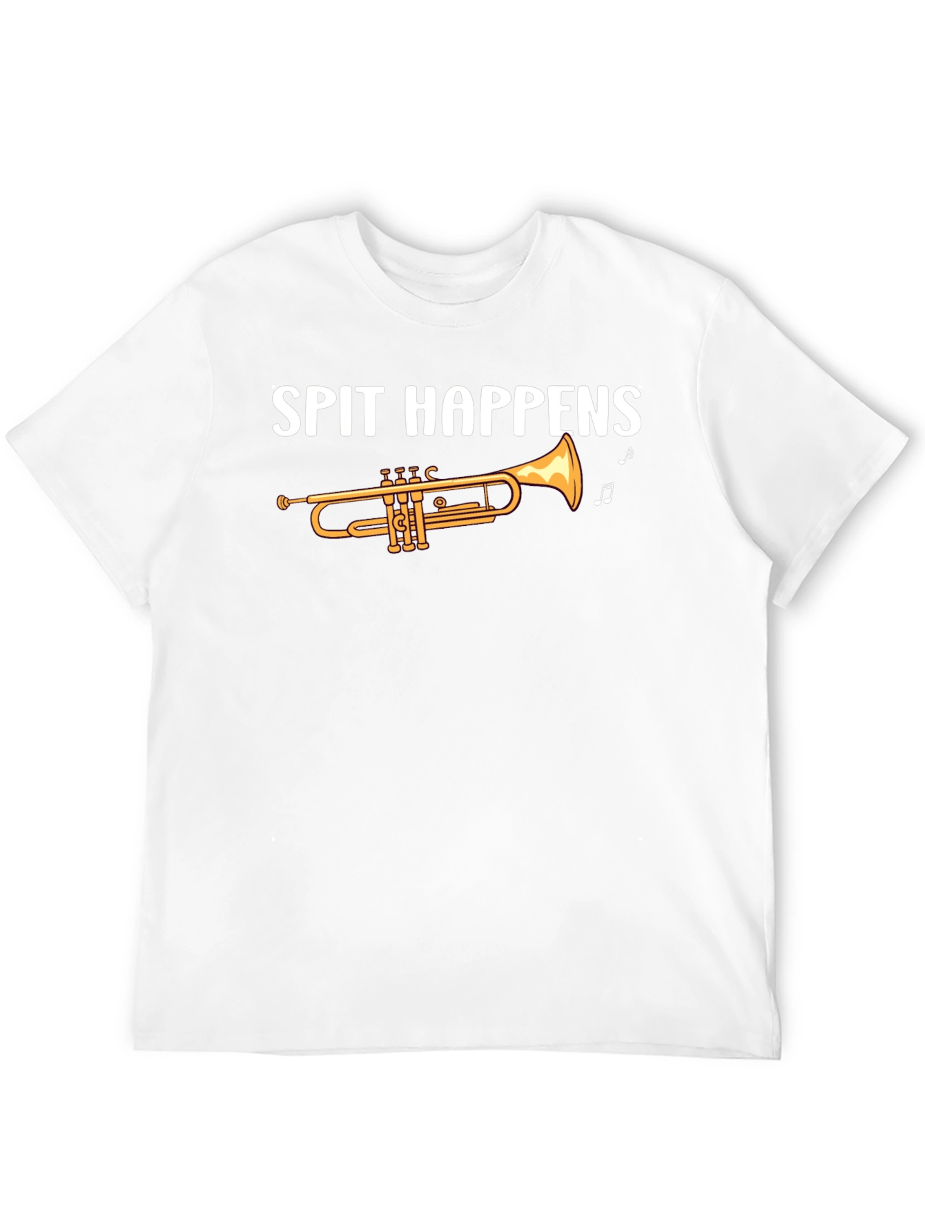 Black Spit Happens Trumpet T-Shirt - Music Lover Tee view 12