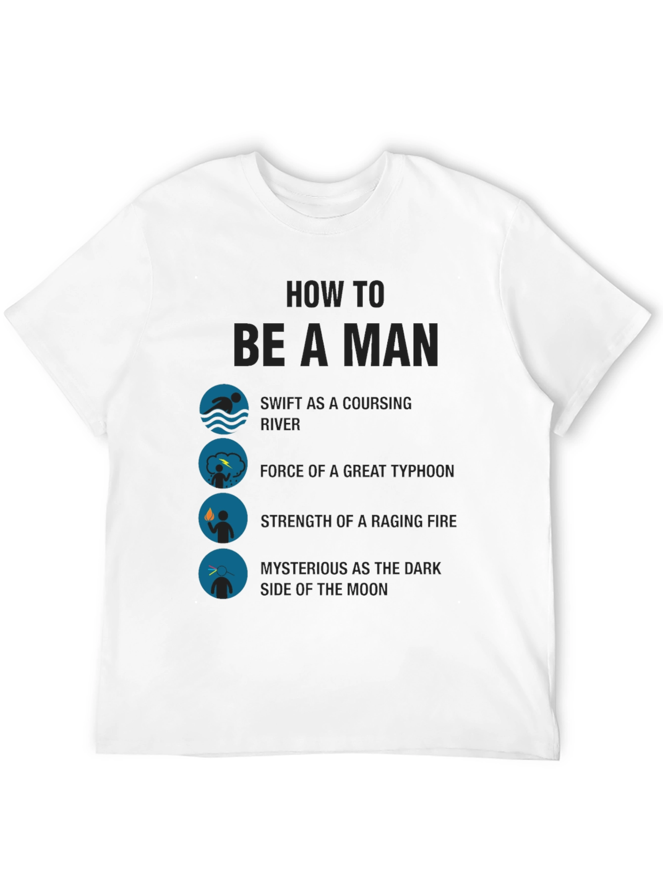Black How to Be a Man Graphic T-Shirt view 12