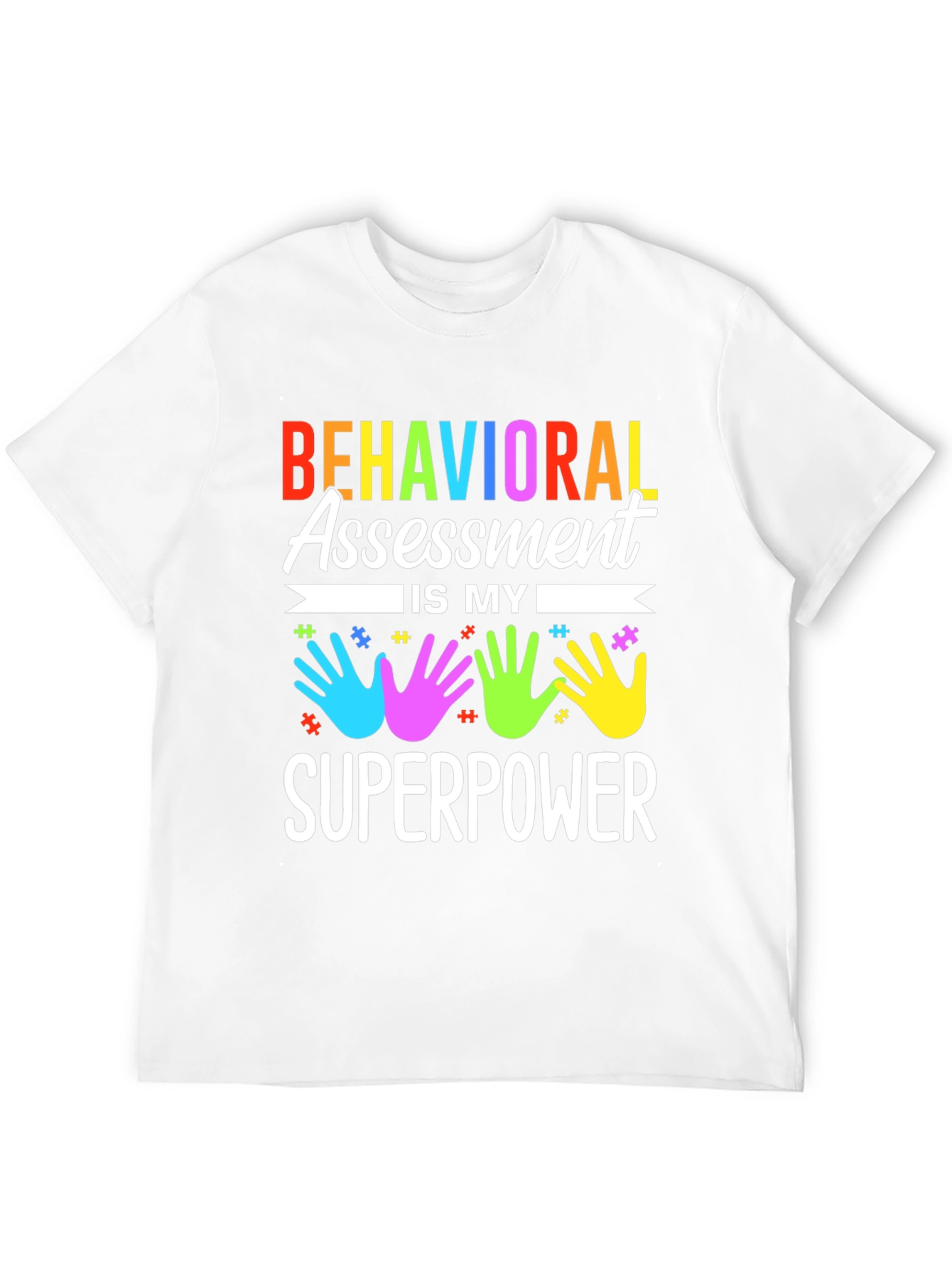 Black Behavioral Assessment Superpower T-Shirt view 12