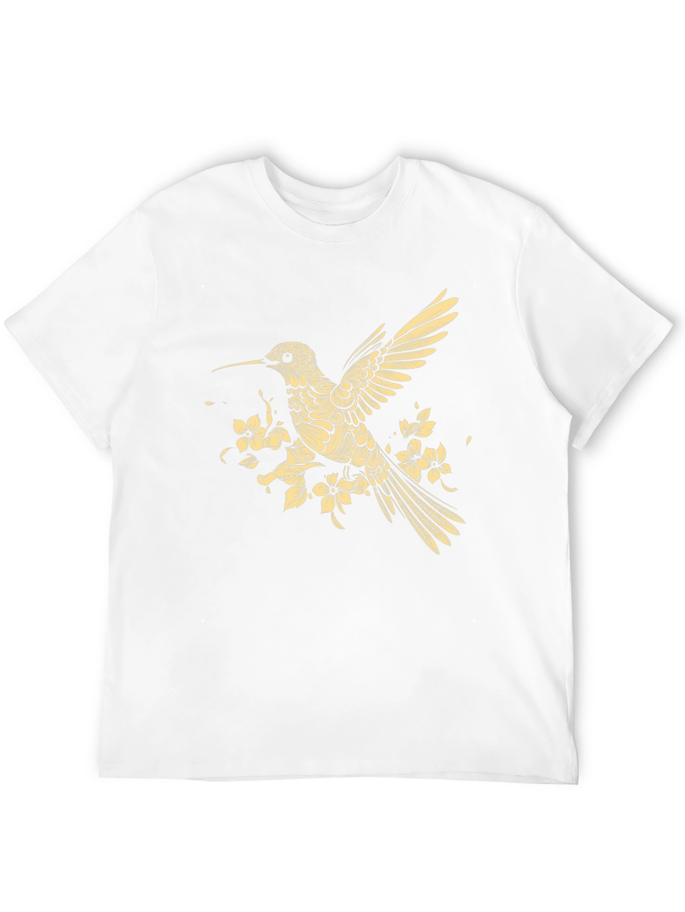 Black Hummingbird Floral Graphic T-Shirt - Modern Style view 12