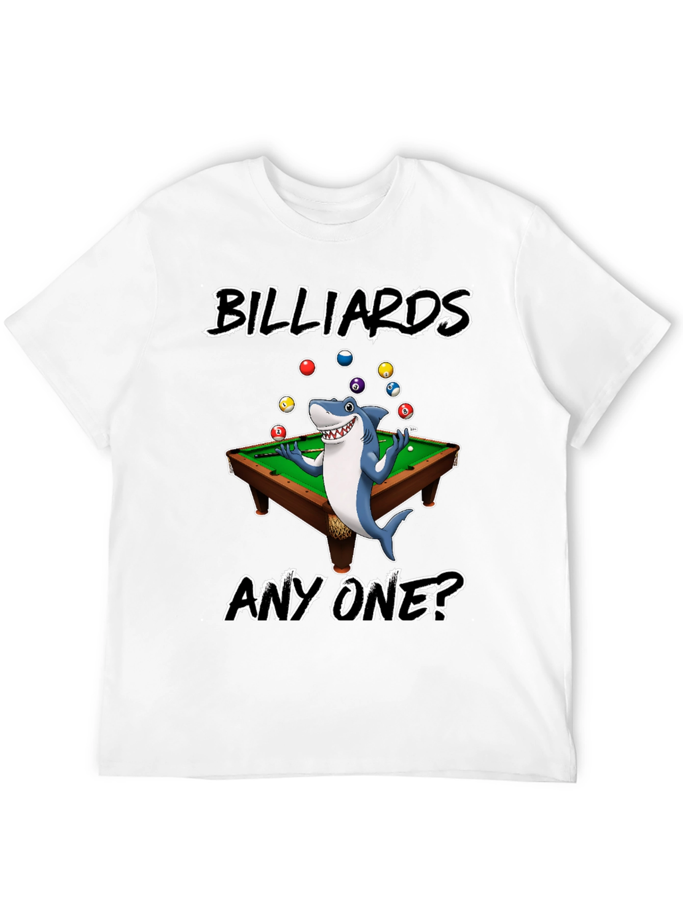 Black Billiards Shark Graphic T-Shirt view 12