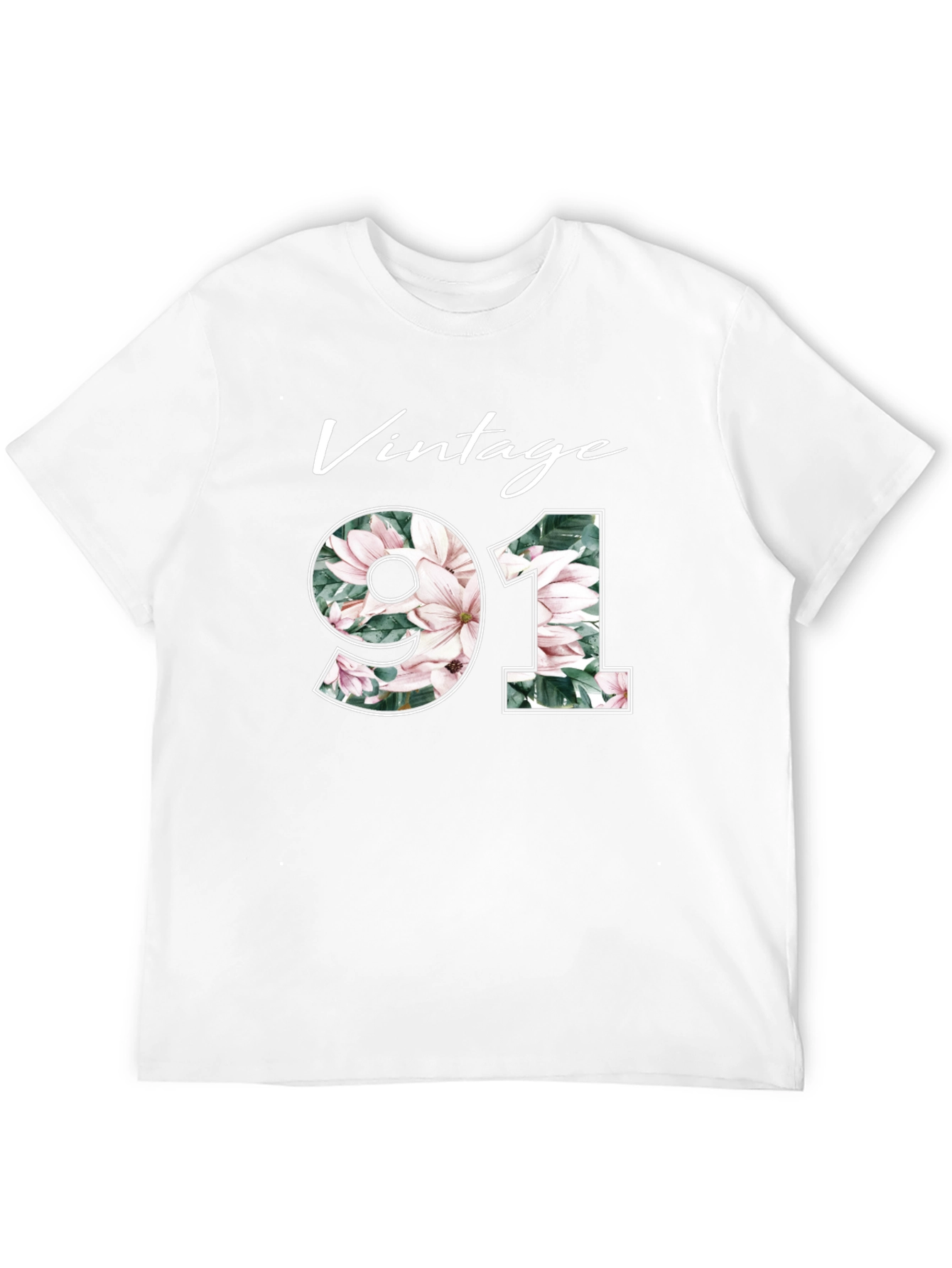 Black Vintage 91 Floral Black T-Shirt view 12