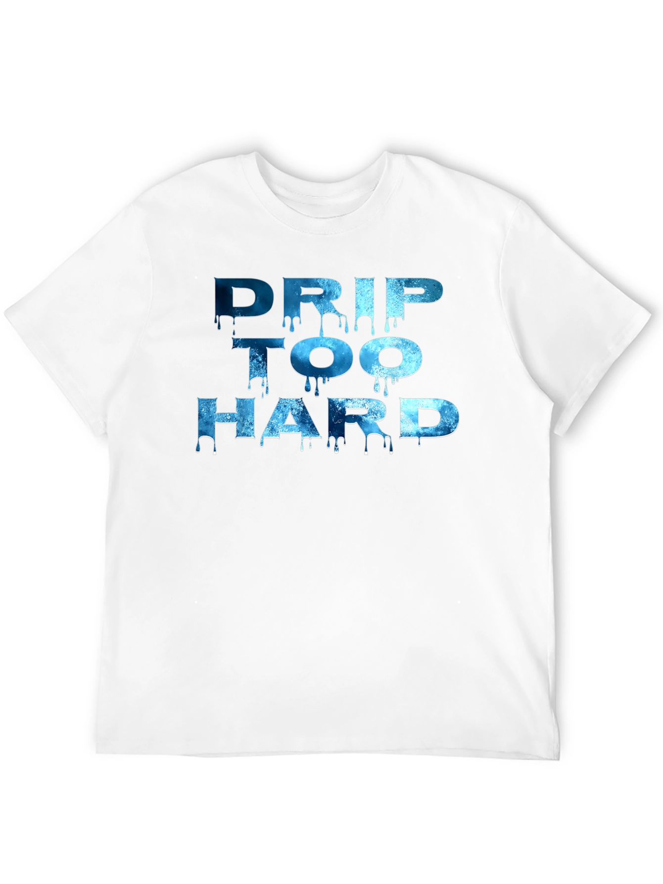 Black Drip Too Hard Graphic T-Shirt - Black view 12