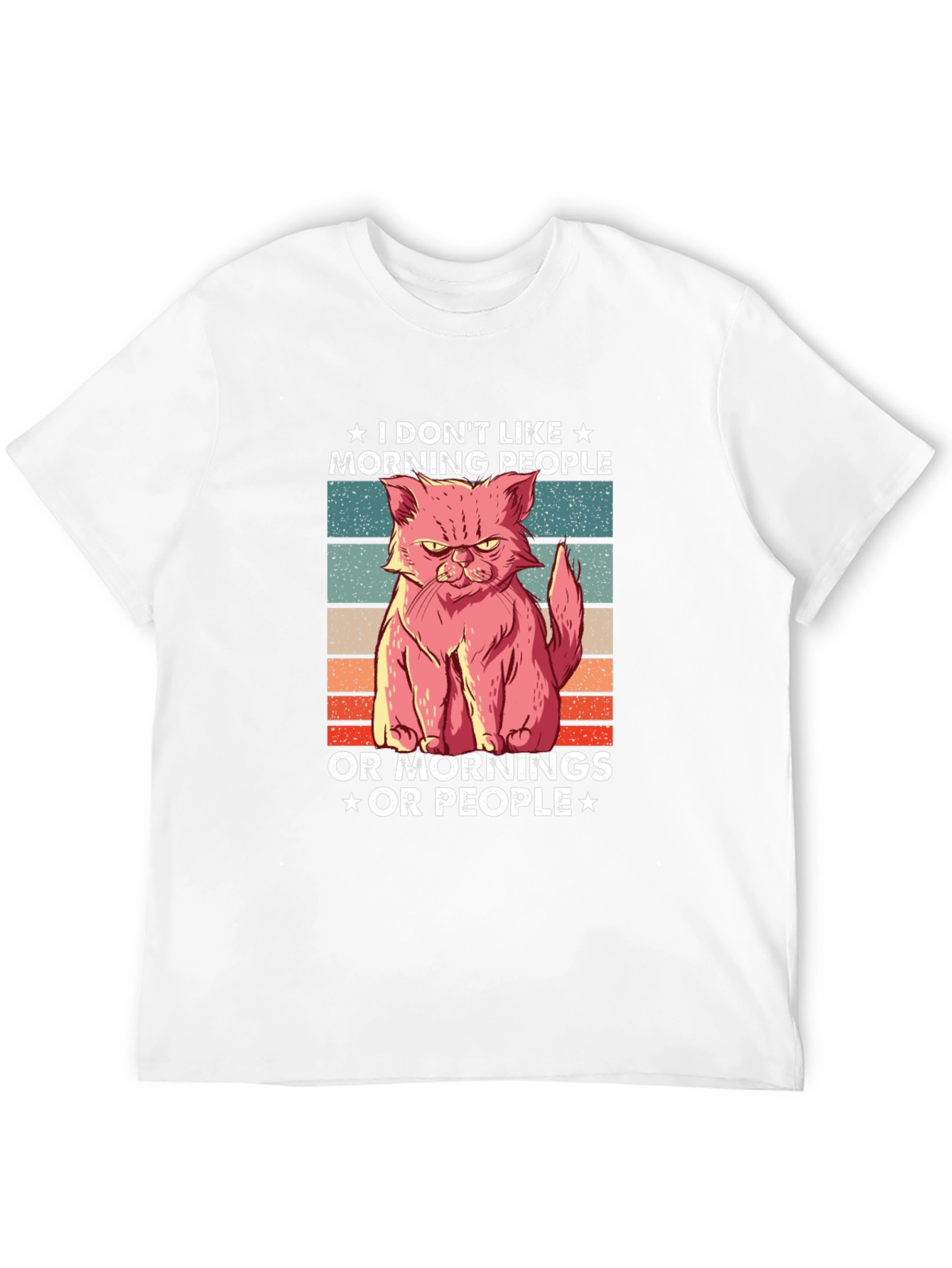 Black Grumpy Cat Tee - I Don't Like Mornings view 12