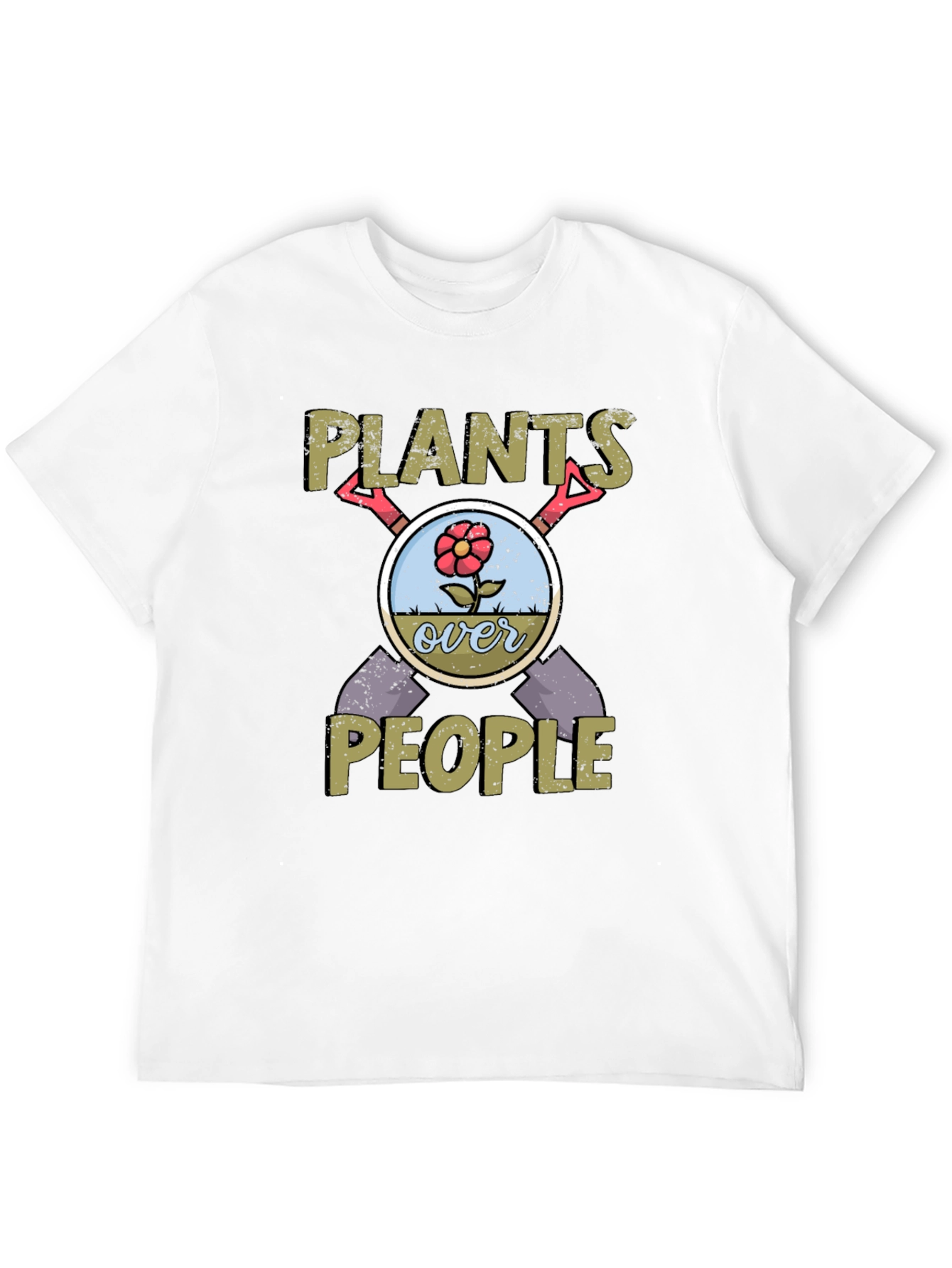 Black Plants Over People Graphic Tee - Gardening Enthusiast T-Shirt view 12