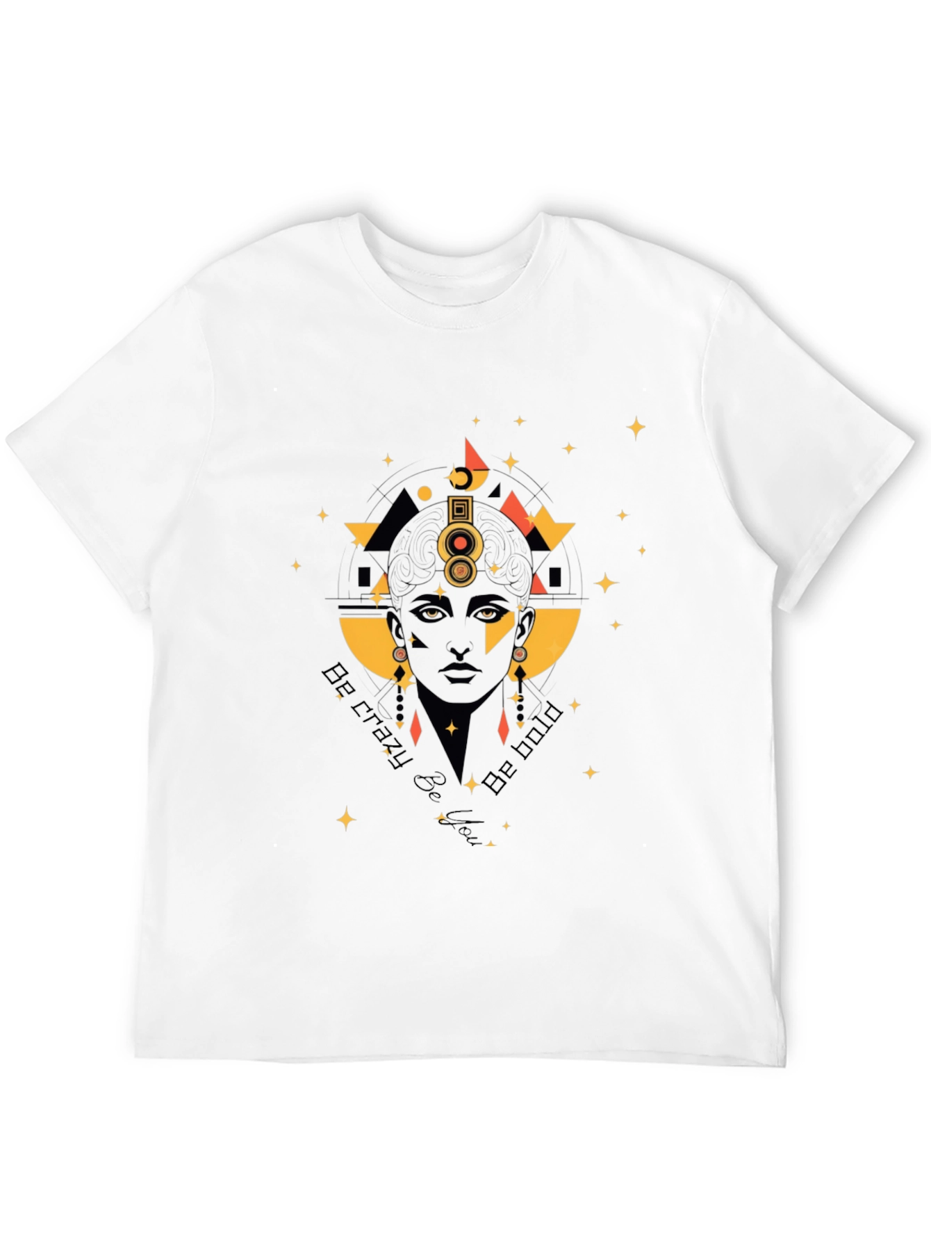 Black Geometric Graphic Tee - Be Crazy Be Bold view 12