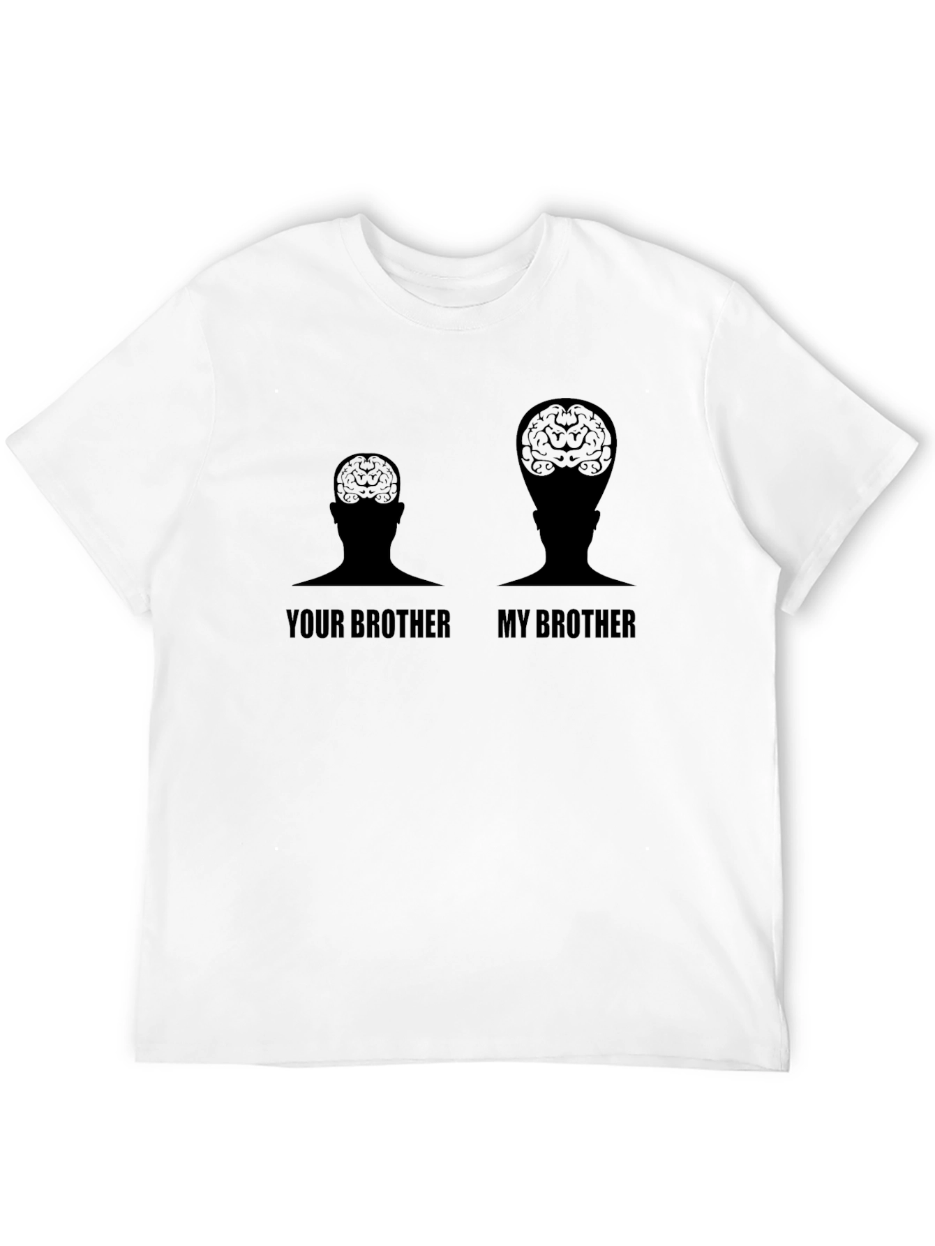 Black Funny Brain Power T-Shirt - "My Brother" view 12