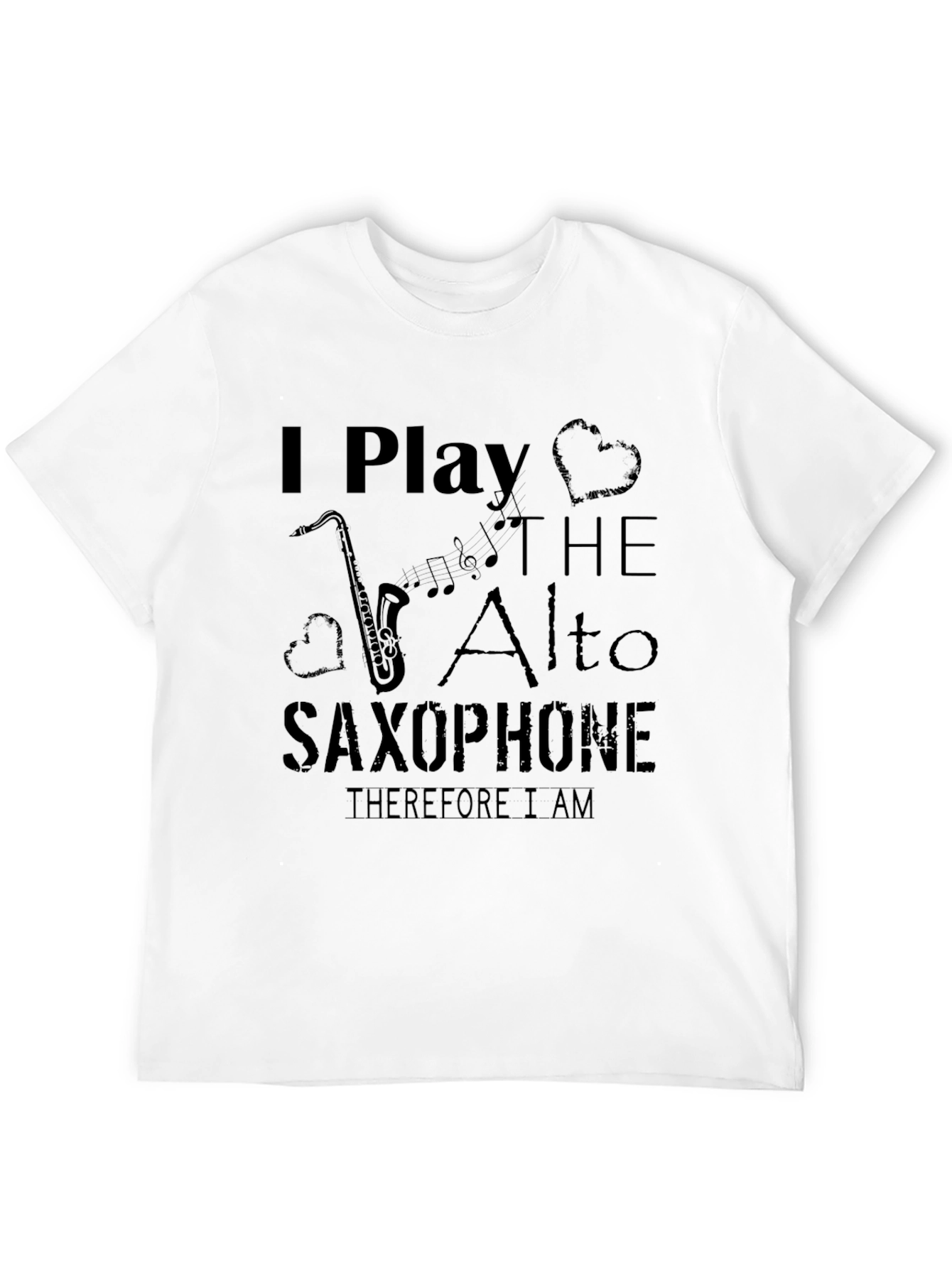 Black I Play The Alto Saxophone Graphic T-Shirt view 12