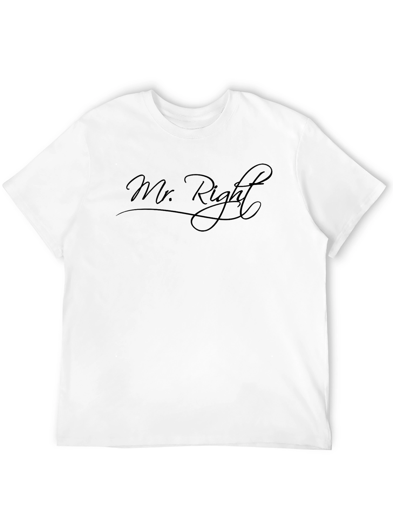 Black Mr. Right Graphic T-Shirt - Stylish Casual Wear view 12