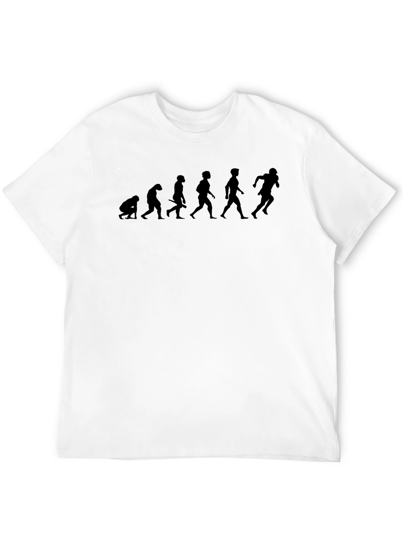Black Evolution of Football T-Shirt - Black Cotton Tee view 12