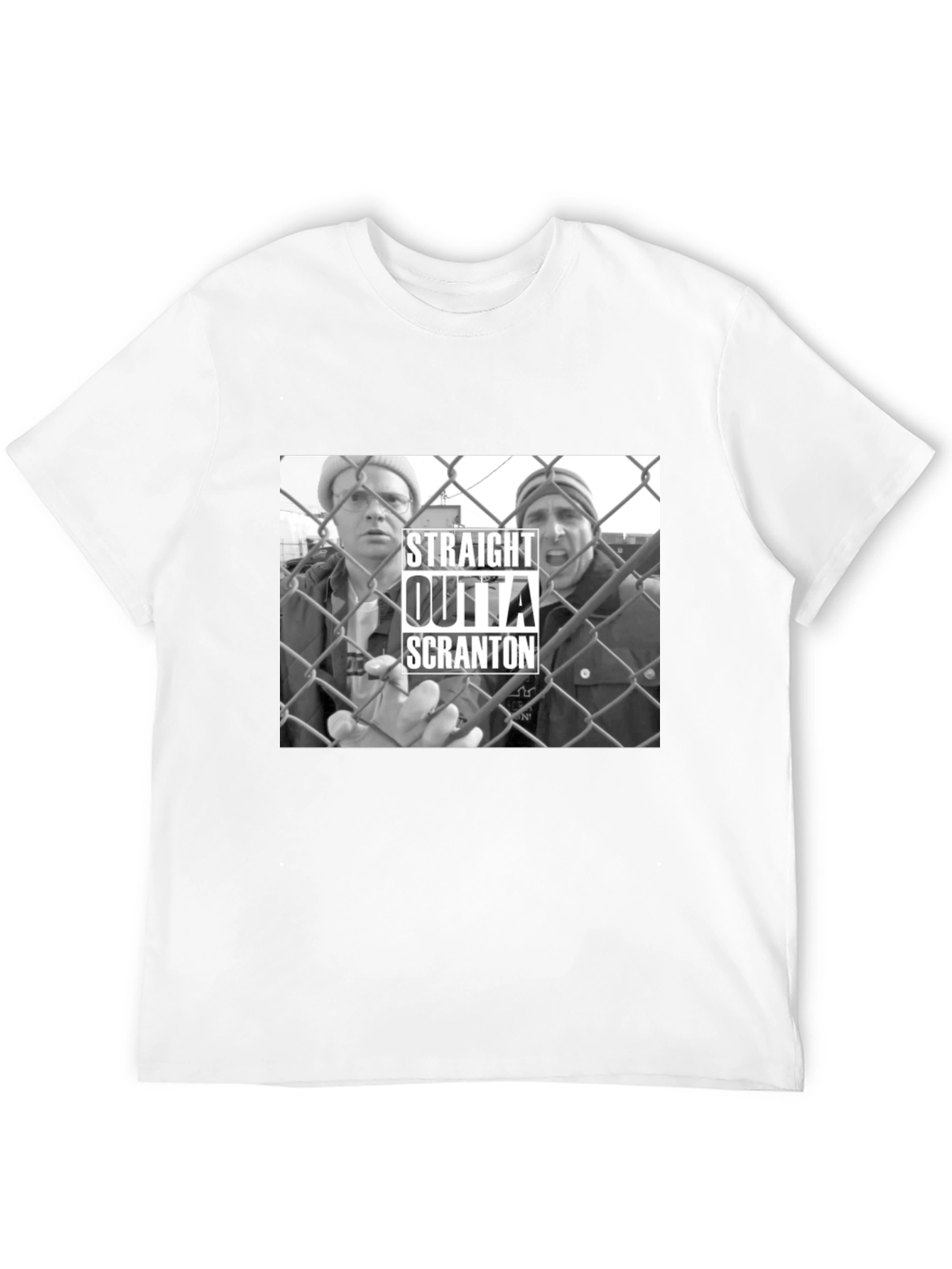 Black Straight Outta Scranton T-Shirt view 12