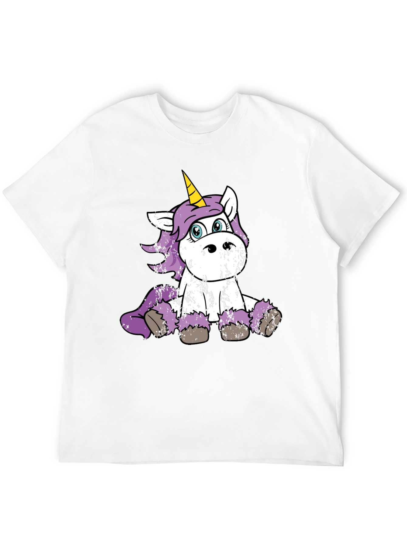 Black Cute Unicorn Graphic Black T-Shirt view 12