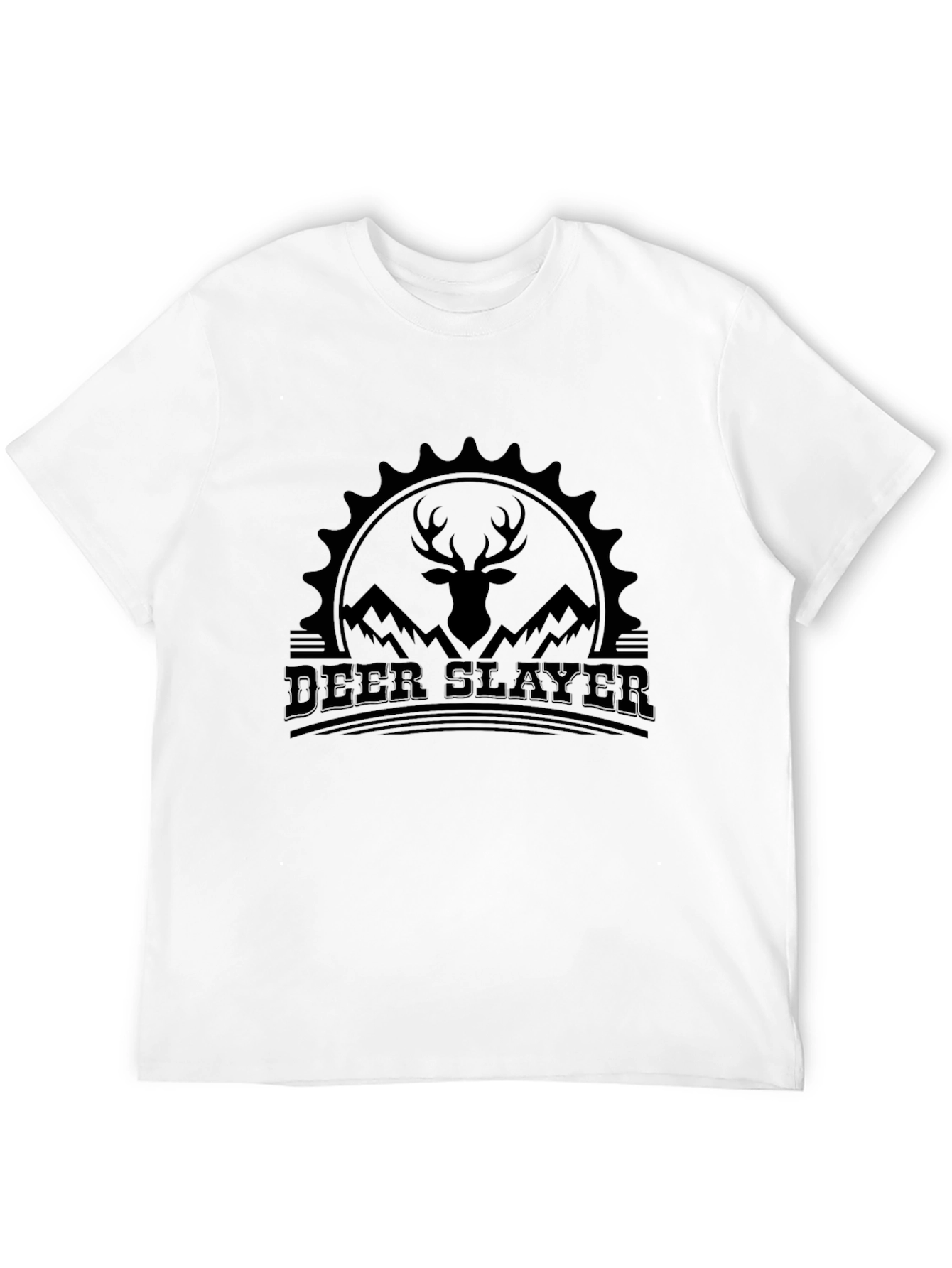Black Deer Slayer Graphic Tee - Mountain Hunter T-Shirt view 12