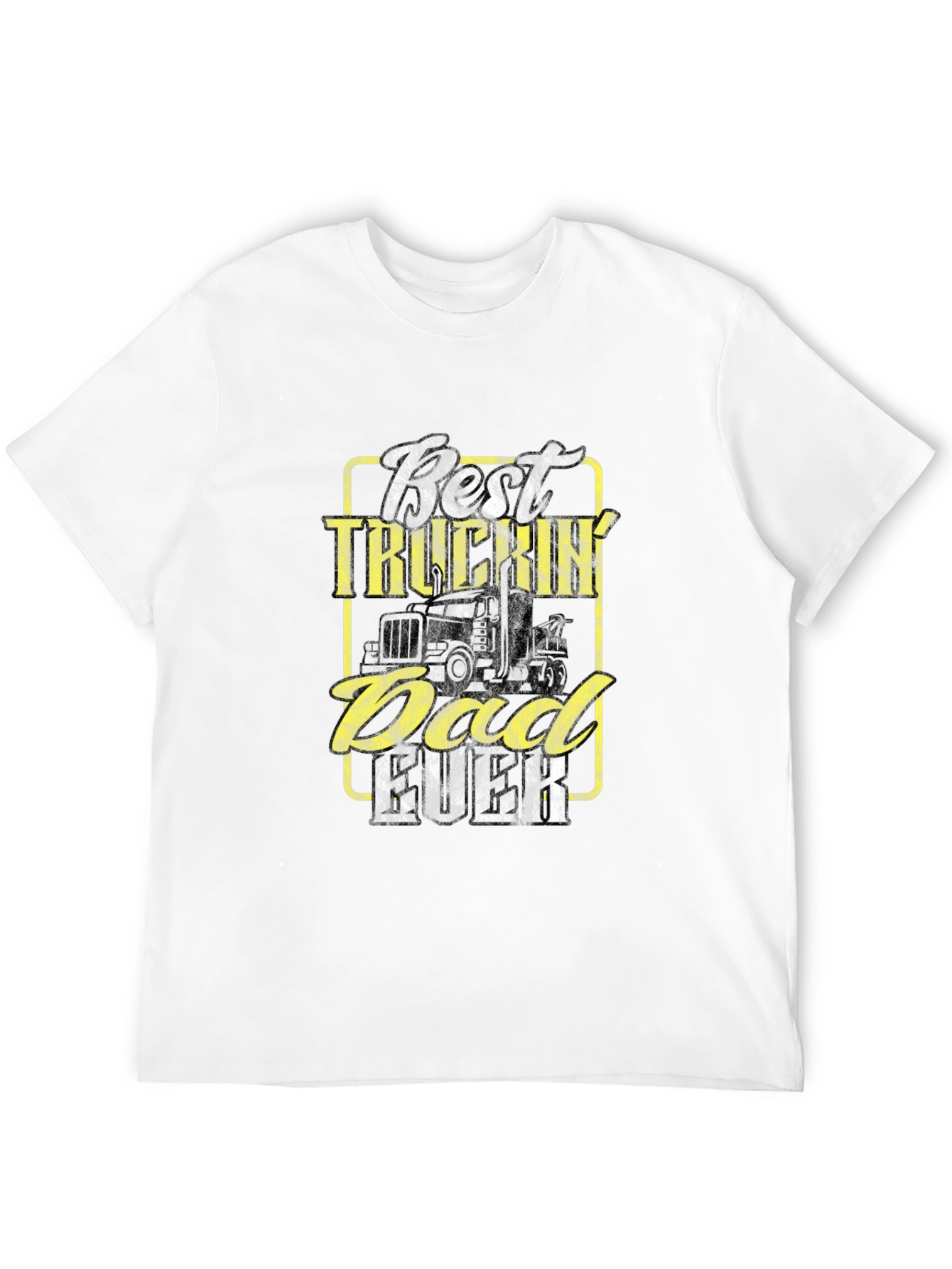 Black Best Truckin' Dad Ever - Novelty T-Shirt view 12