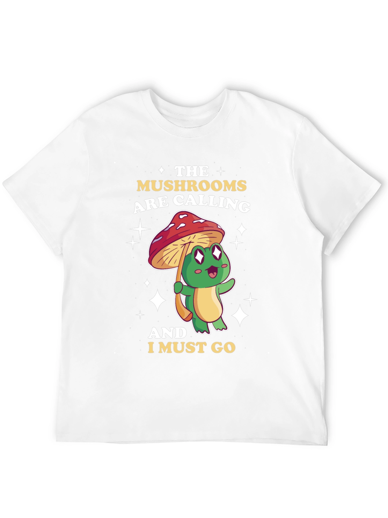 Black Mushroom Calling Frog T-Shirt view 12